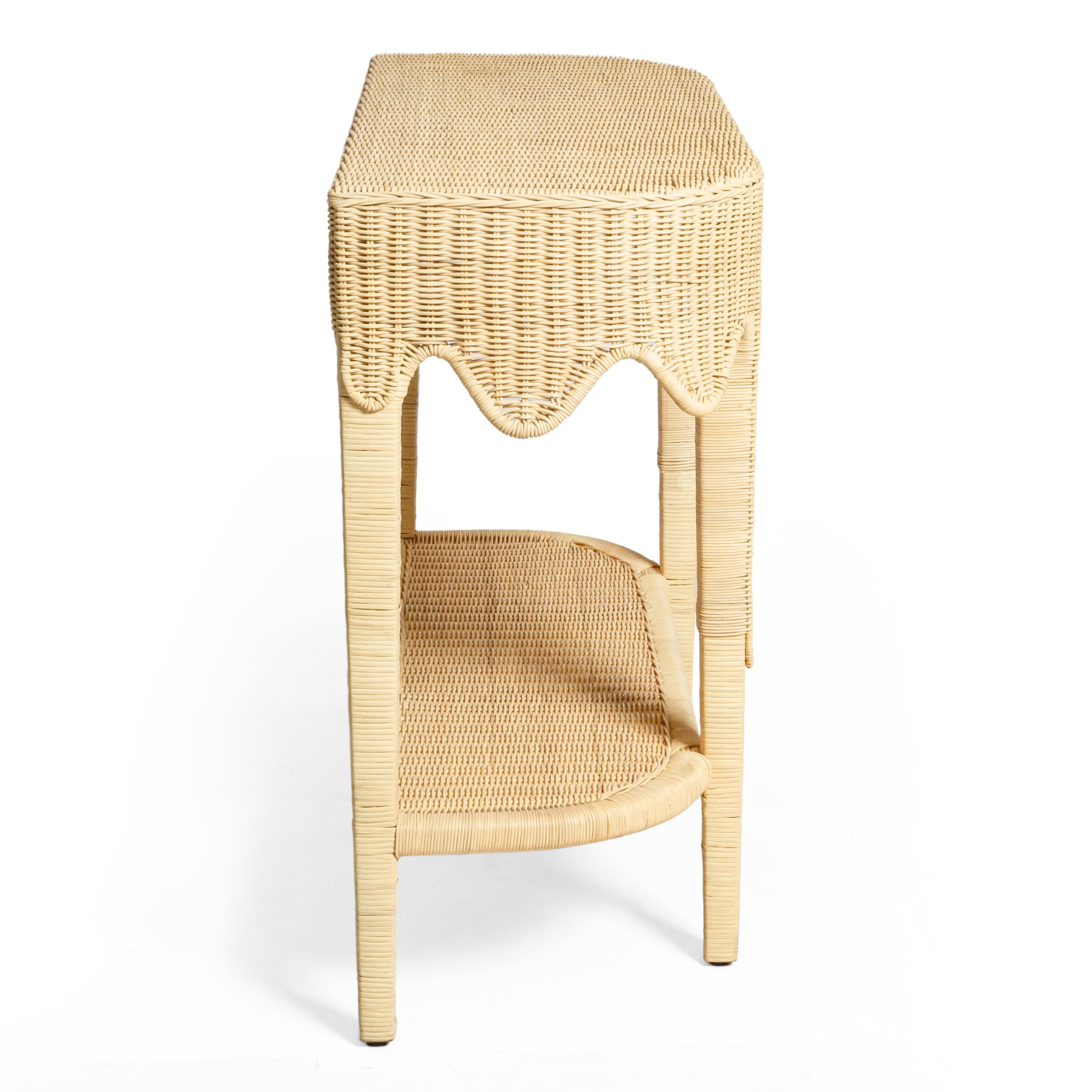 Sally 41" Natural Rattan Console Table