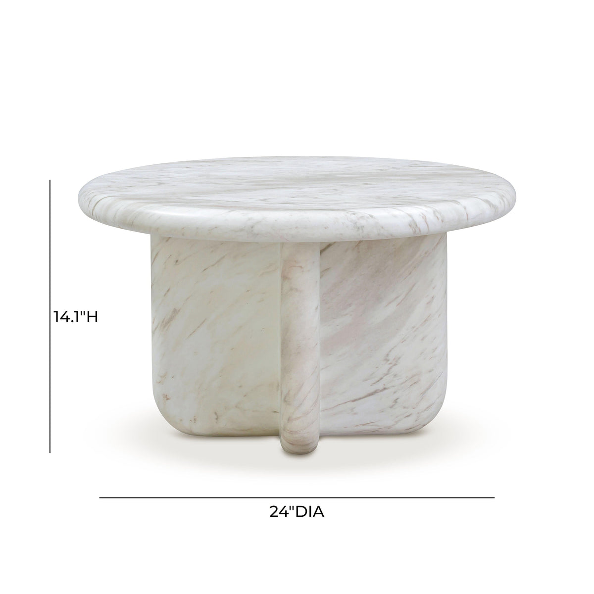 Juju 2-Piece Faux Marble Indoor/Outdoor Nesting Coffee Table Set