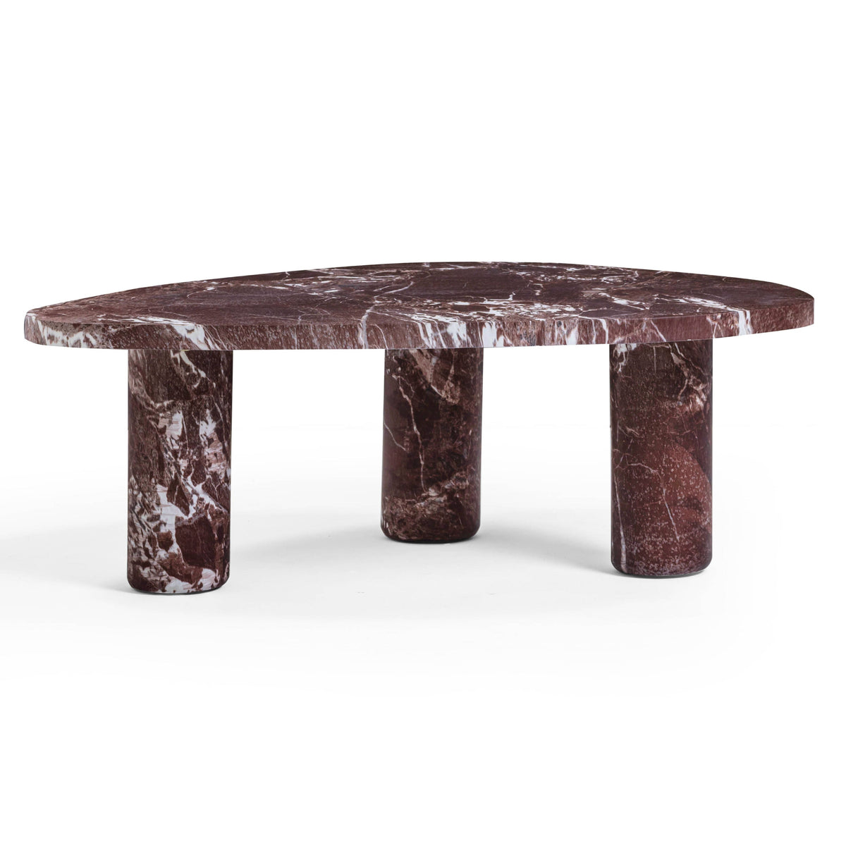 Libby Faux Red Levanto Marble Indoor/Outdoor Coffee Table