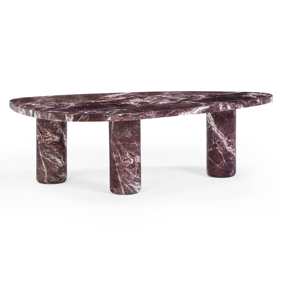 Libby Faux Red Levanto Marble Indoor/Outdoor Coffee Table