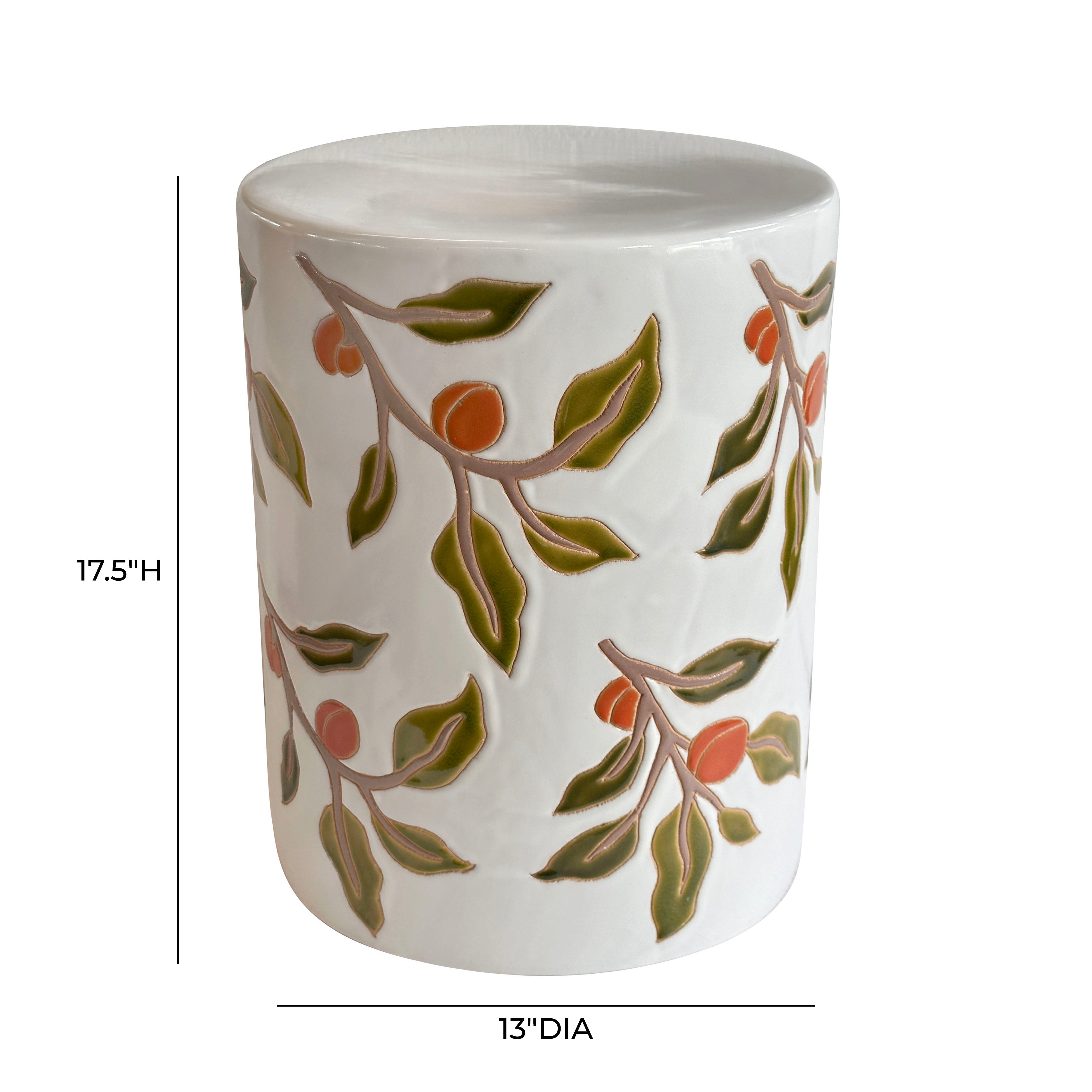 Tempest Citrus Indoor/Outdoor Ceramic Table