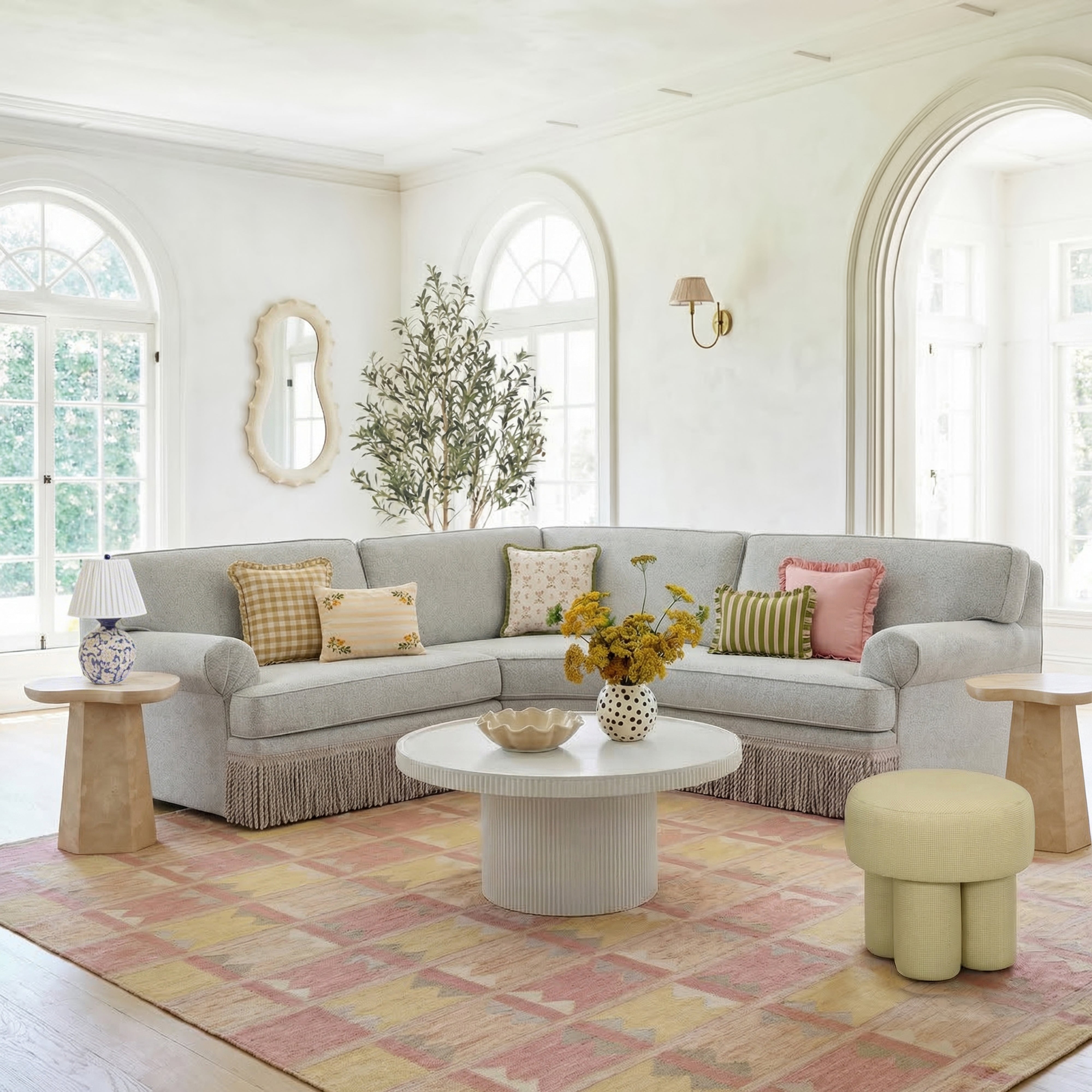 Darcy 36" Concrete Indoor/Outdoor Round Coffee Table