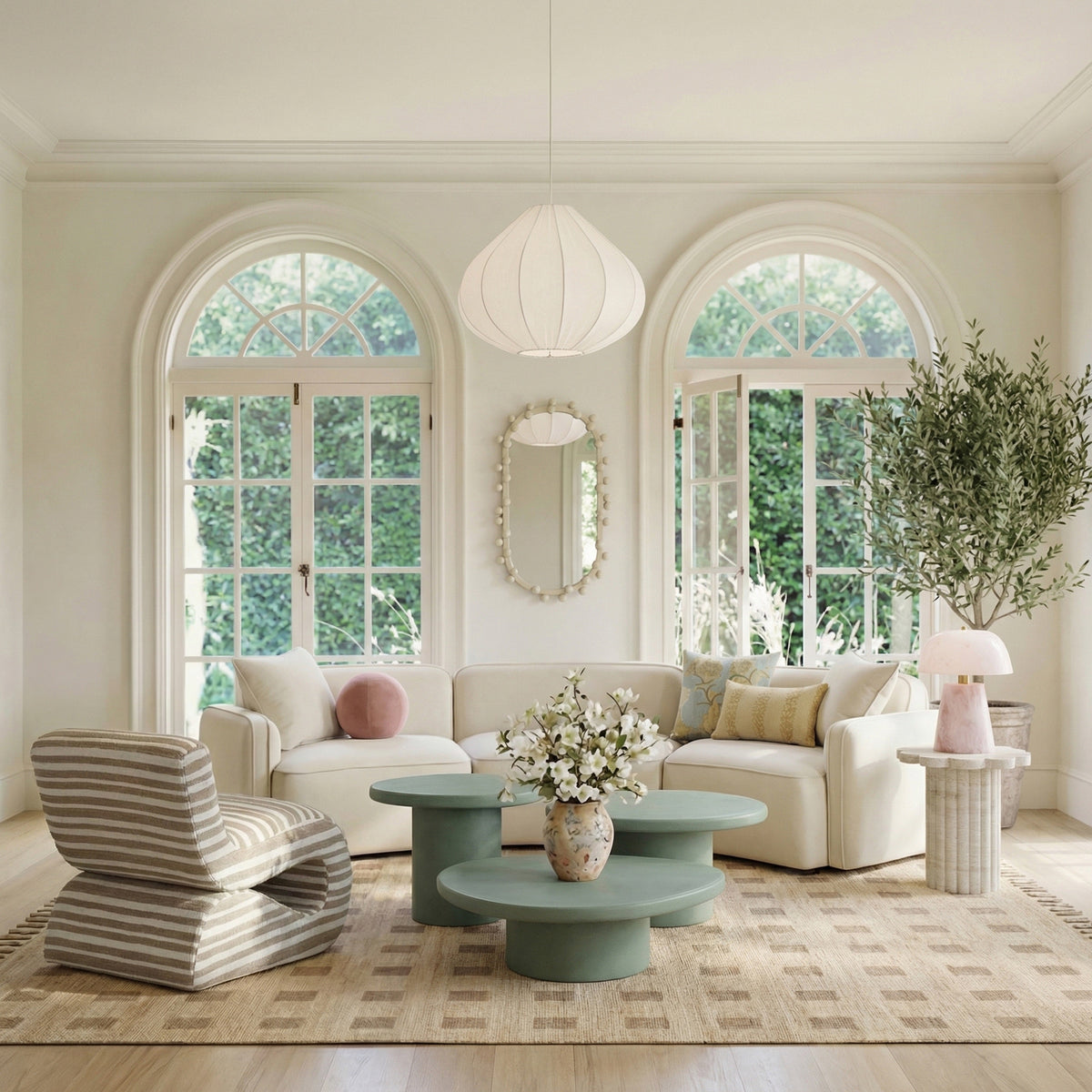 Jade Concrete Indoor/Outdoor Nesting Coffee Table Set