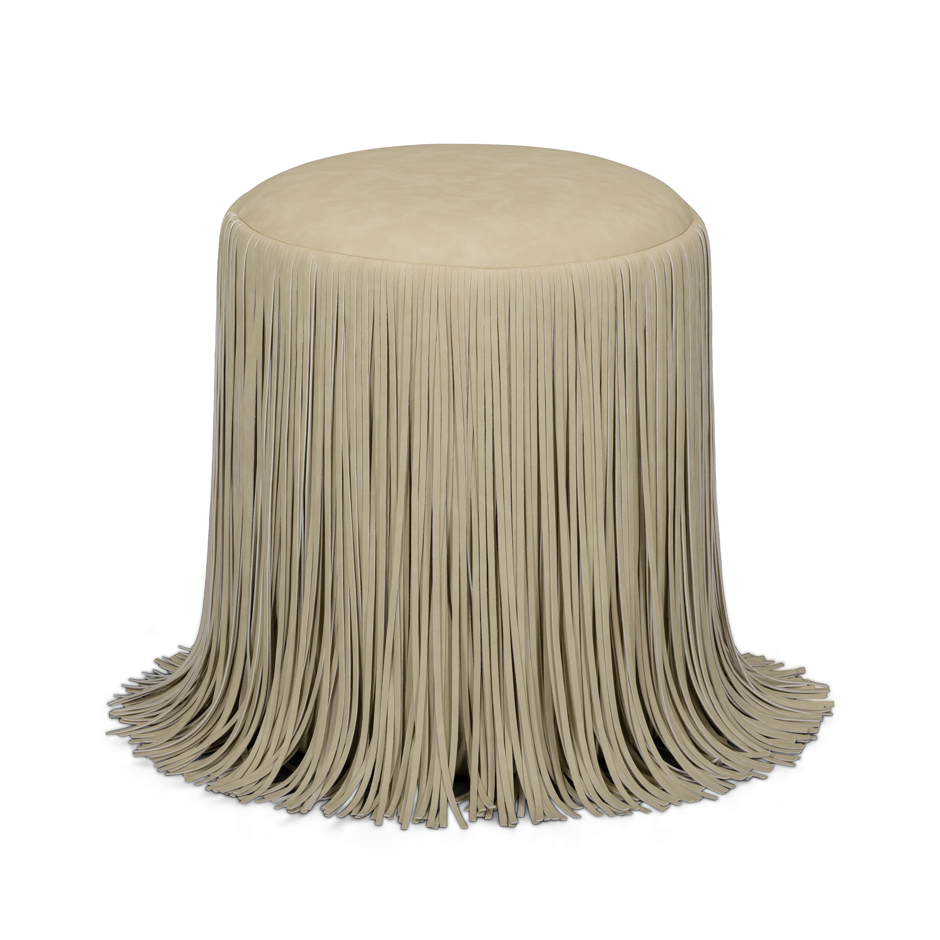 Shag Me Performance Vegan Leather Ottoman
