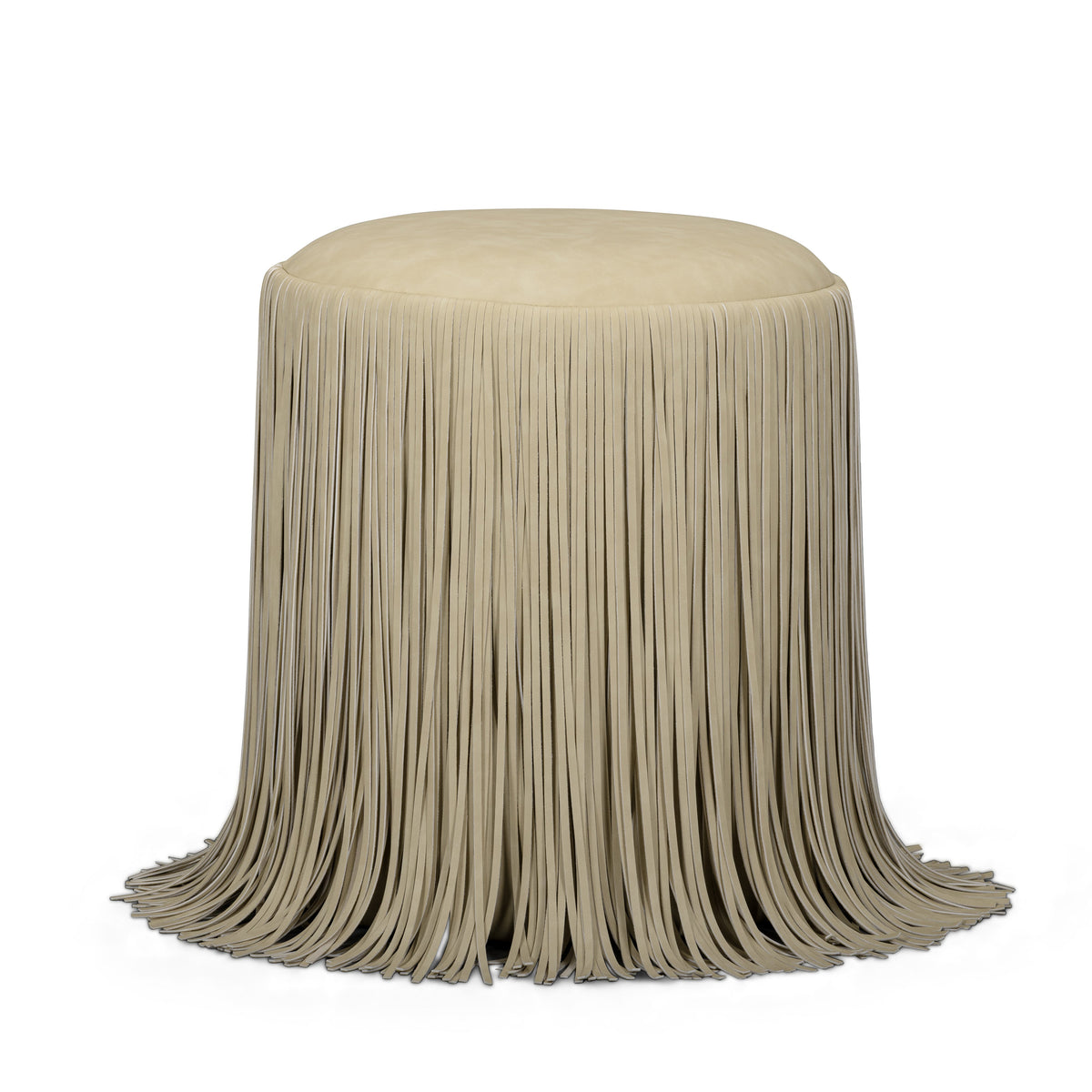 Shag Me Performance Vegan Leather Ottoman