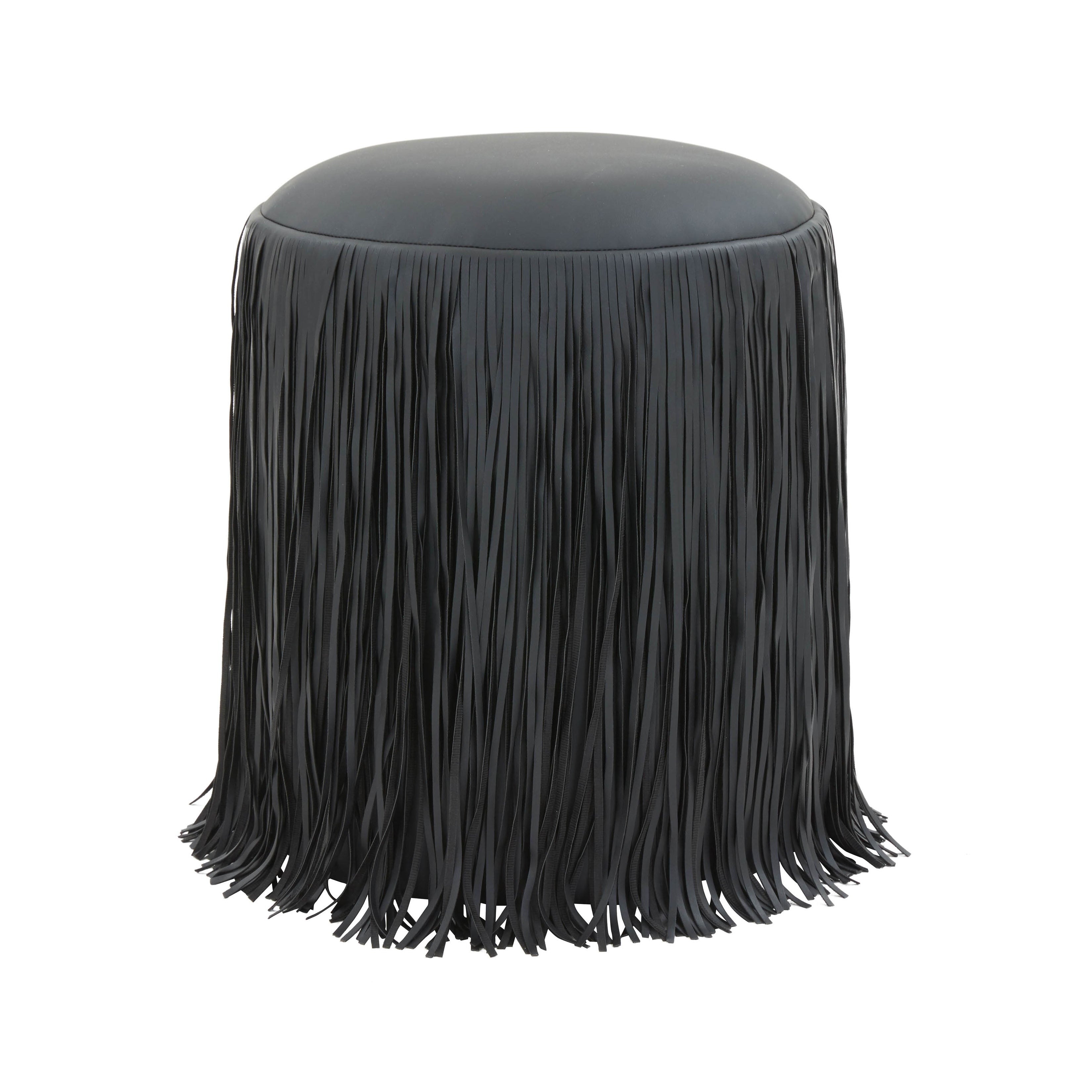Shag Me Performance Vegan Leather Ottoman