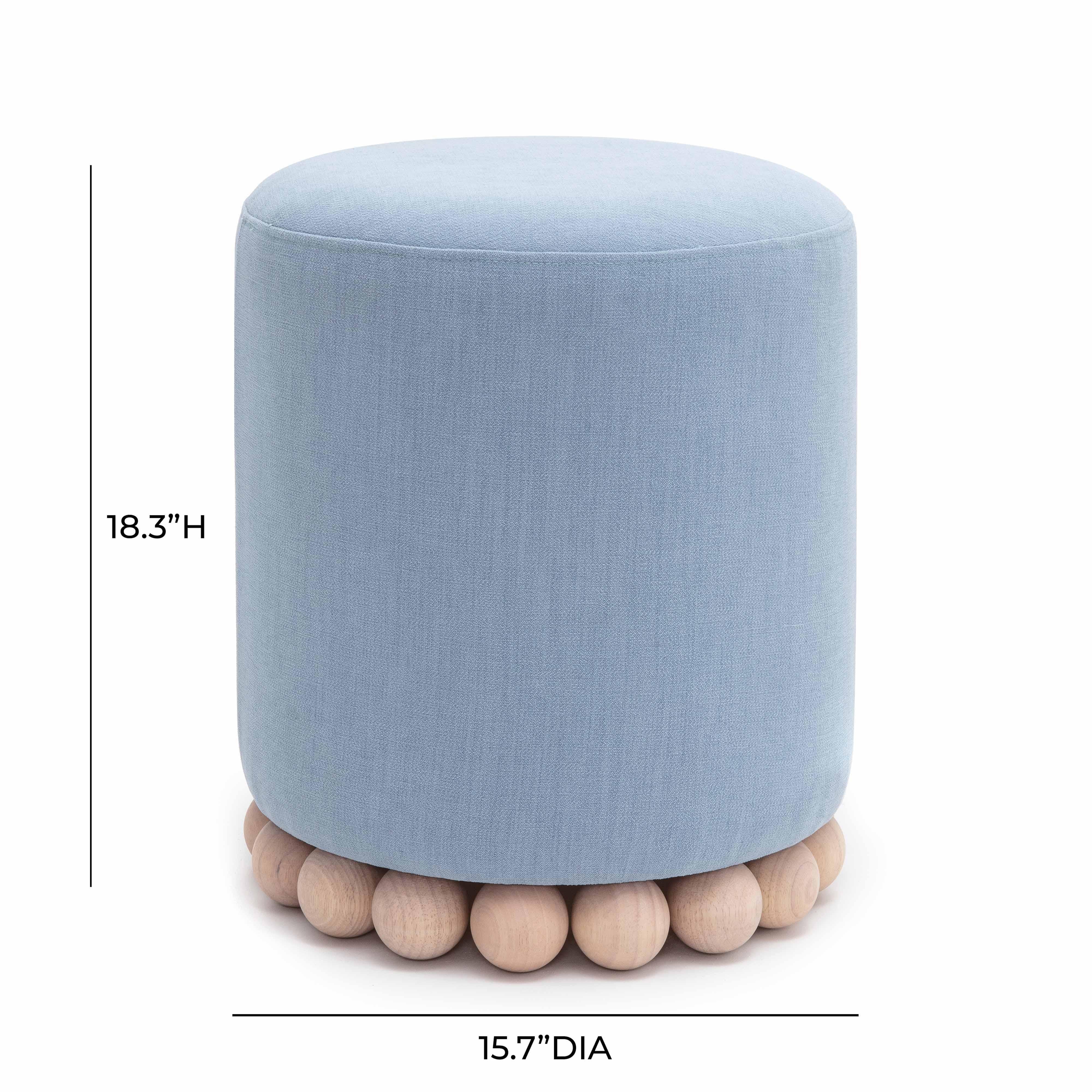 Dex Upcycled Performance Fabric Ottoman