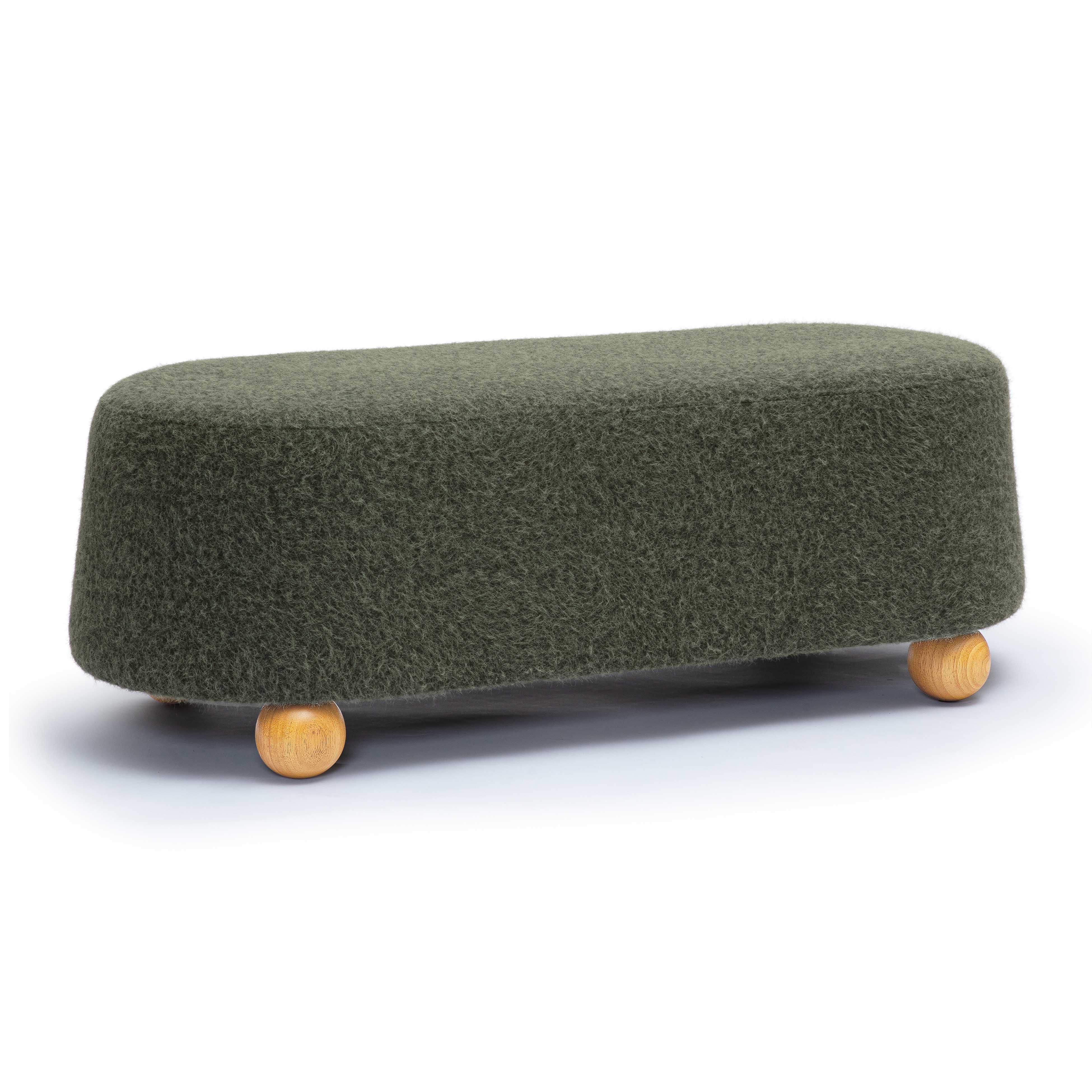 Jaine 48" Contract-Grade Faux Mohair Large Ottoman
