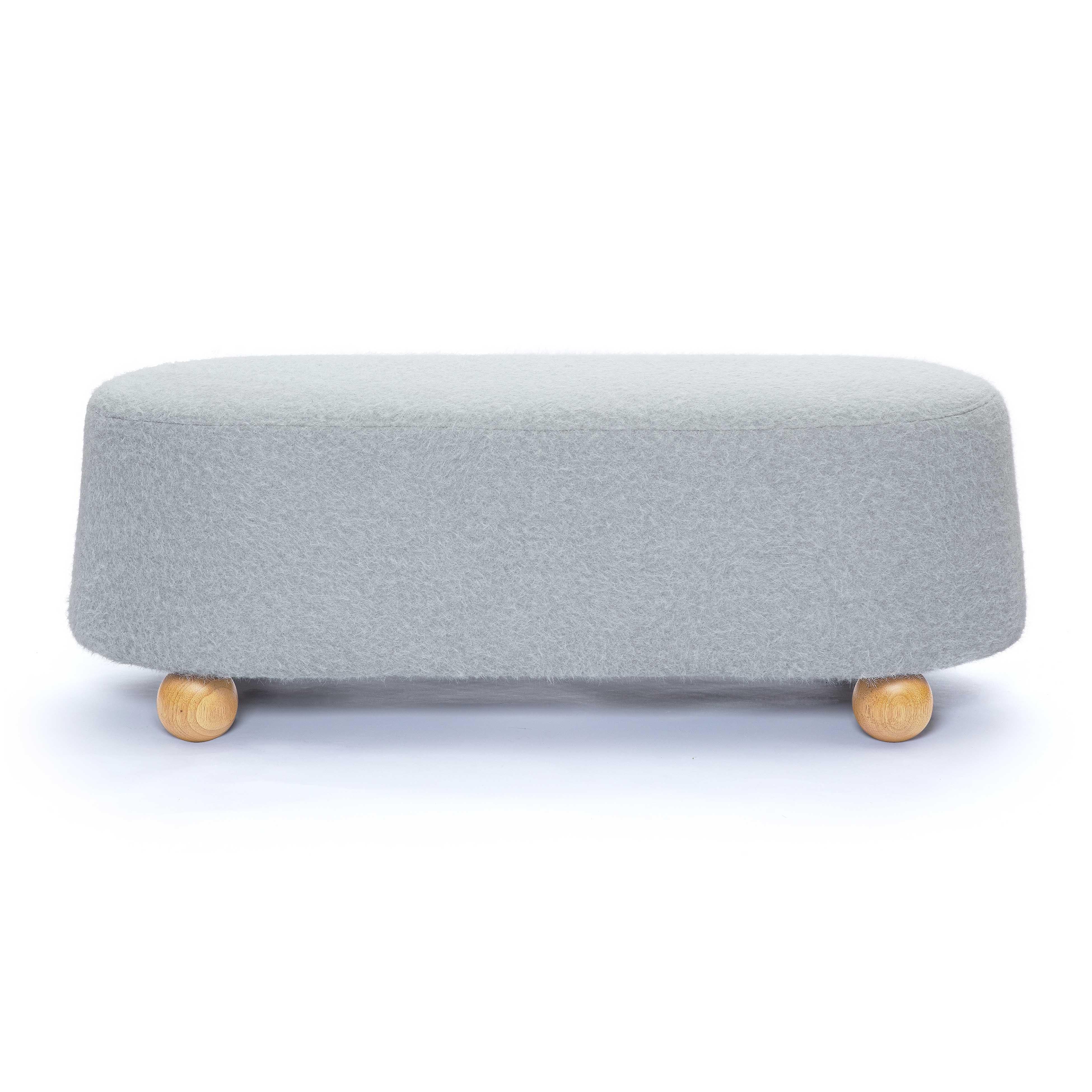 Jaine 48" Contract-Grade Faux Mohair Large Ottoman
