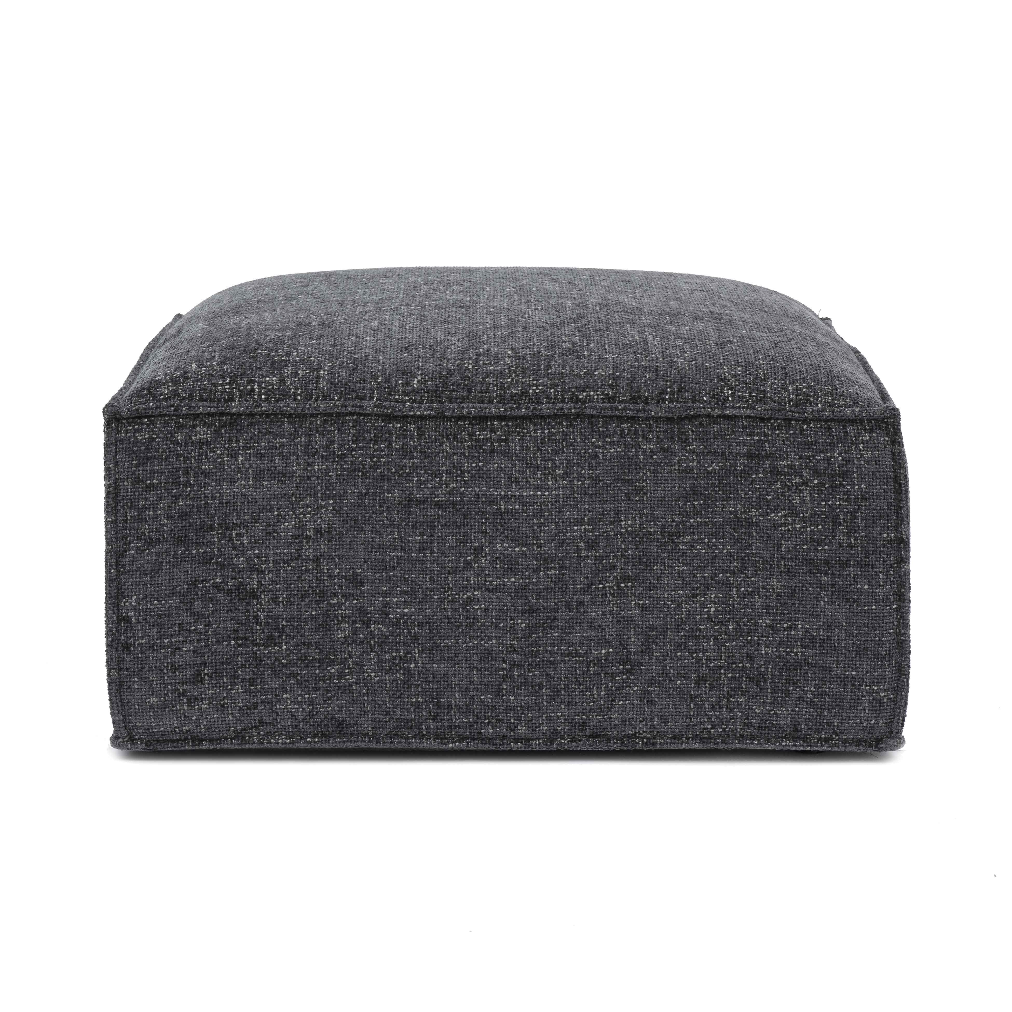 Mindy Performance Chenille Basketweave Ottoman