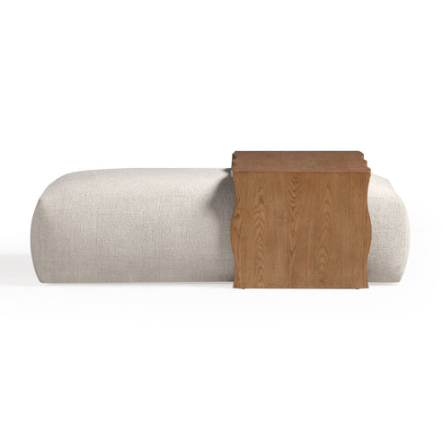 Spencer 54" Performance Basketweave Ottoman with Bridge Table