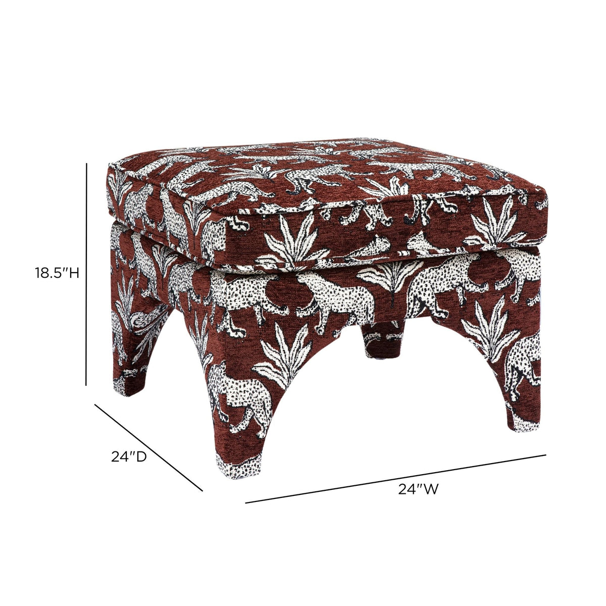 Raji Leopard Performance Ottoman