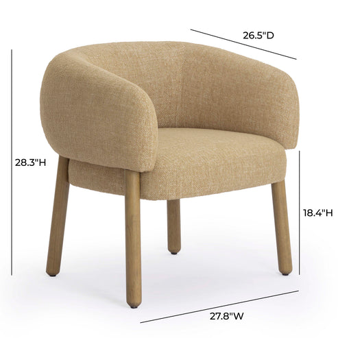 Foxy Textured Performance Fabric Accent Chair
