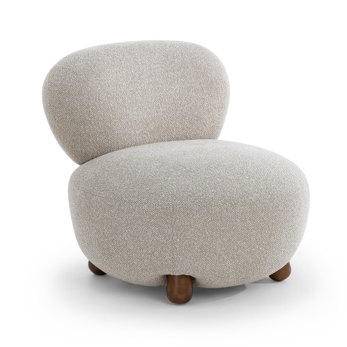 Pucker Warm Grey Performance Boucle Accent Chair