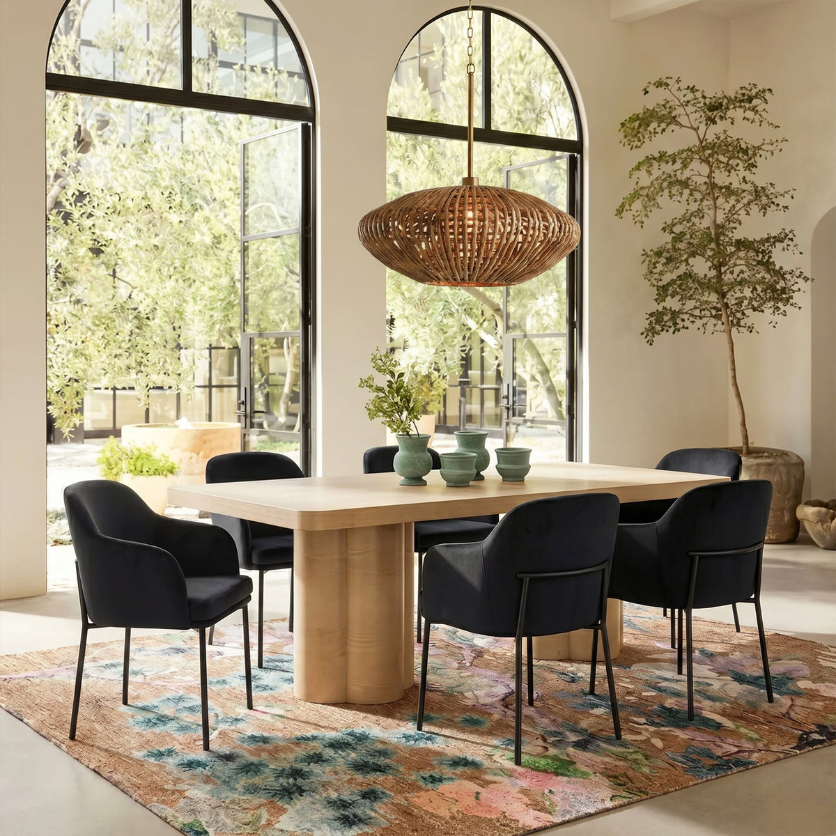 Sydney Performance Velvet Armchair - Set of 2