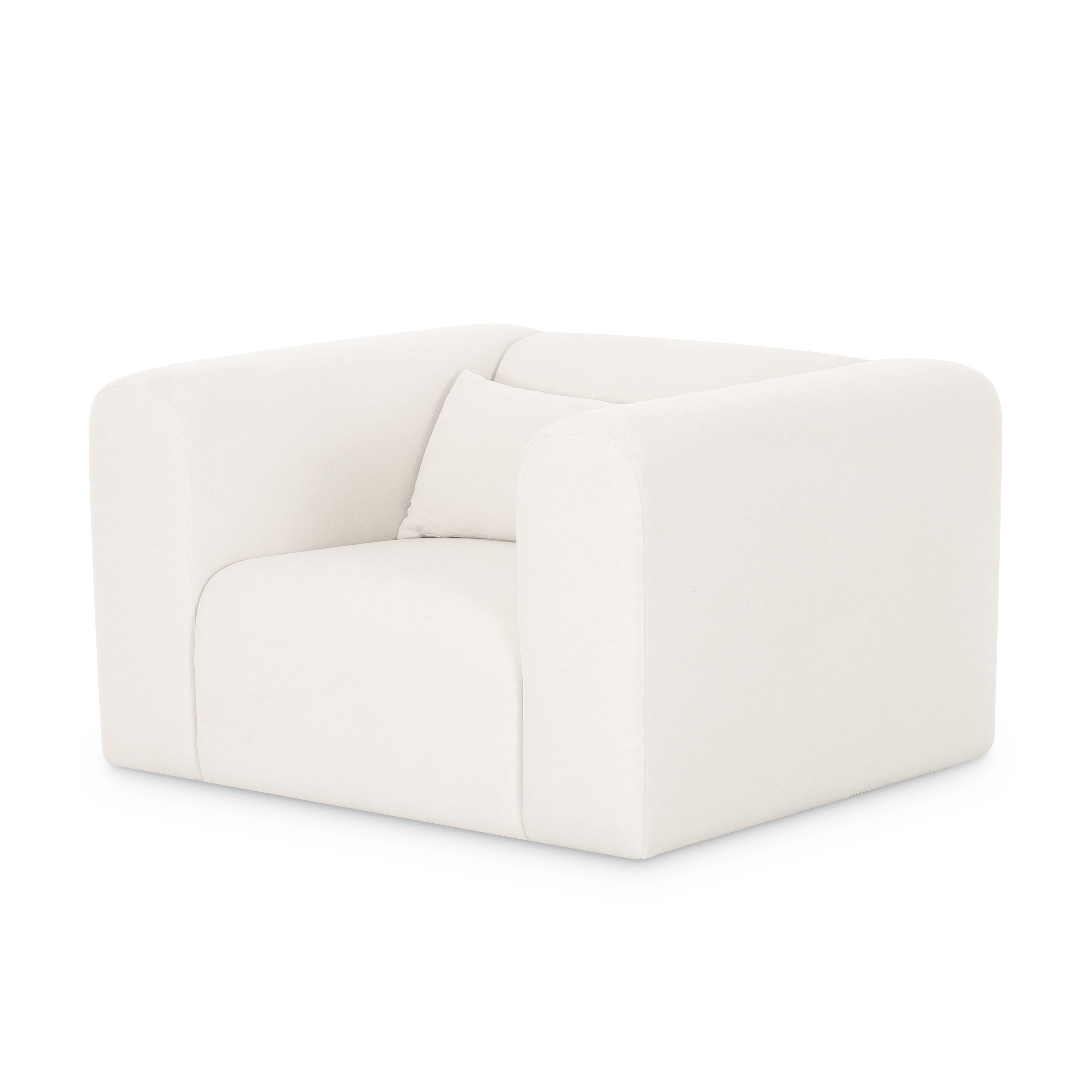 Tarra Cream Performance Chenille Armchair