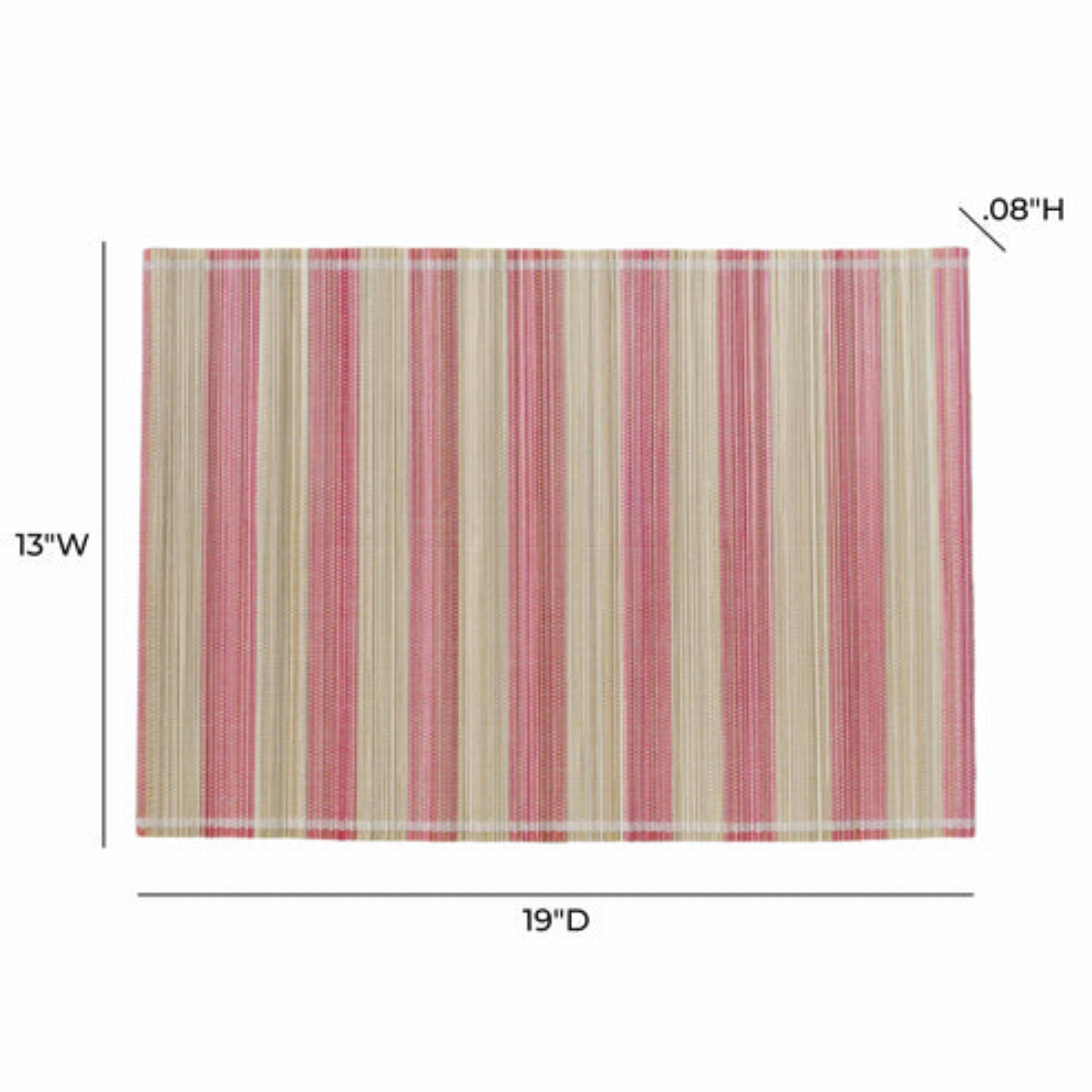 TOV Furniture Jora Faded Bamboo Placemat - Set of 4