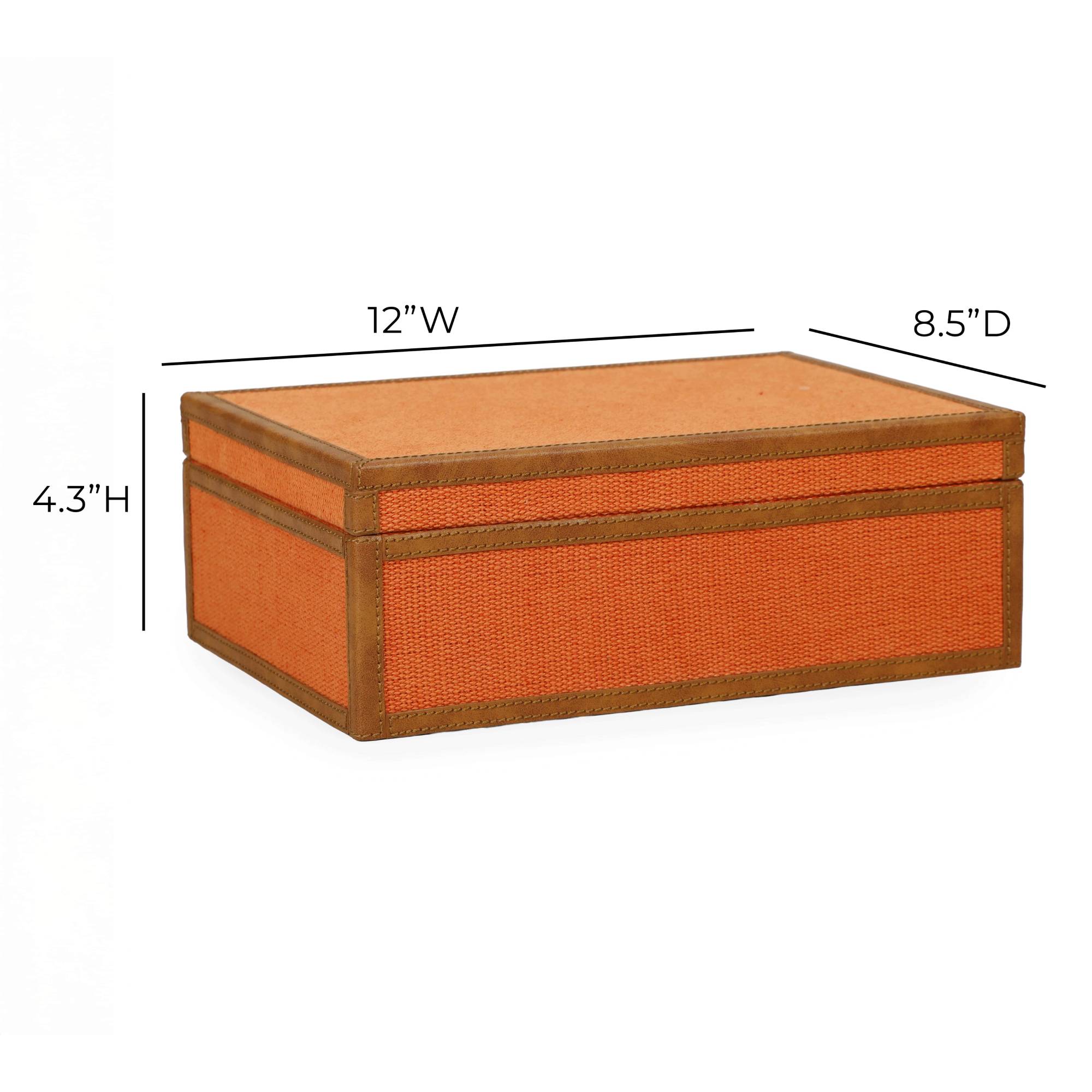 Acre Orange Cotton Jute Contract-Grade Jewelry Box