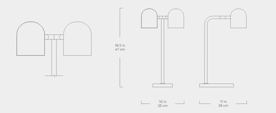 Tandem Table Lamp Lighting Gus* Four Hands, Mid Century Modern Furniture, Old Bones Furniture Company, Old Bones Co, Modern Mid Century, Designer Furniture, https://www.oldbonesco.com/