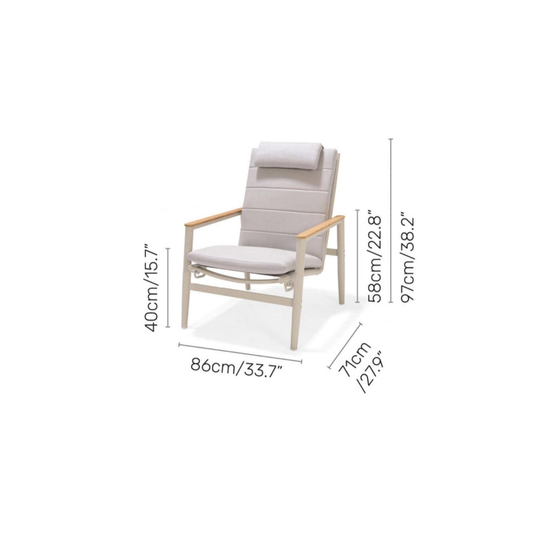 Topaz 2 Pieces Light Lounge Chair Set
