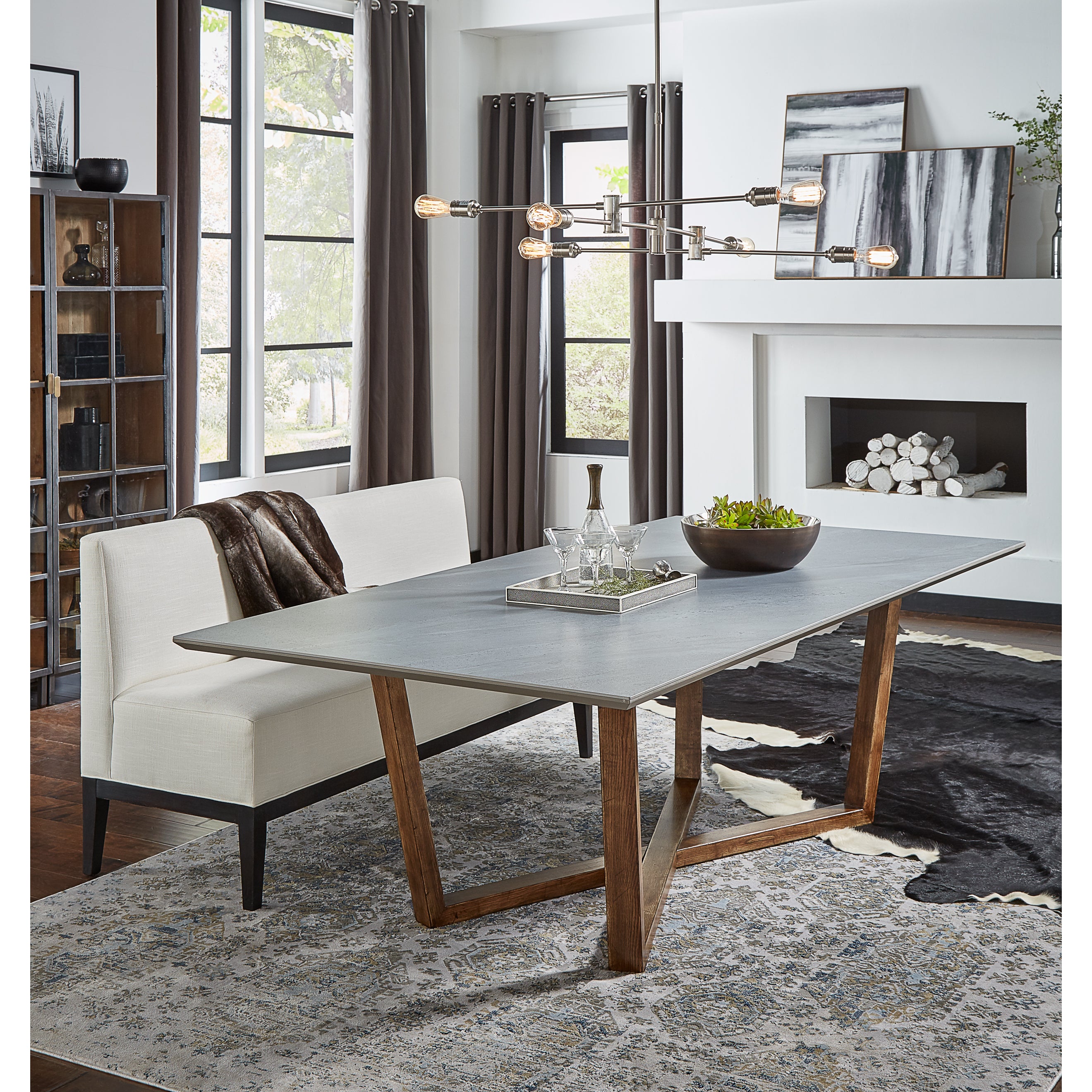 Double Pedestal Dining Table