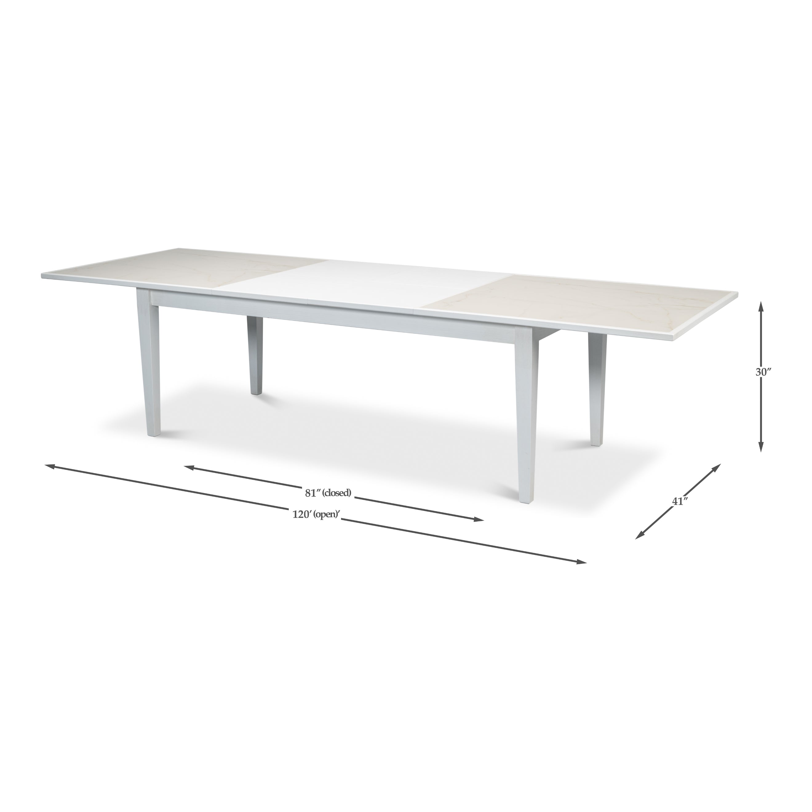 Elton Butterfly Dining Table - White