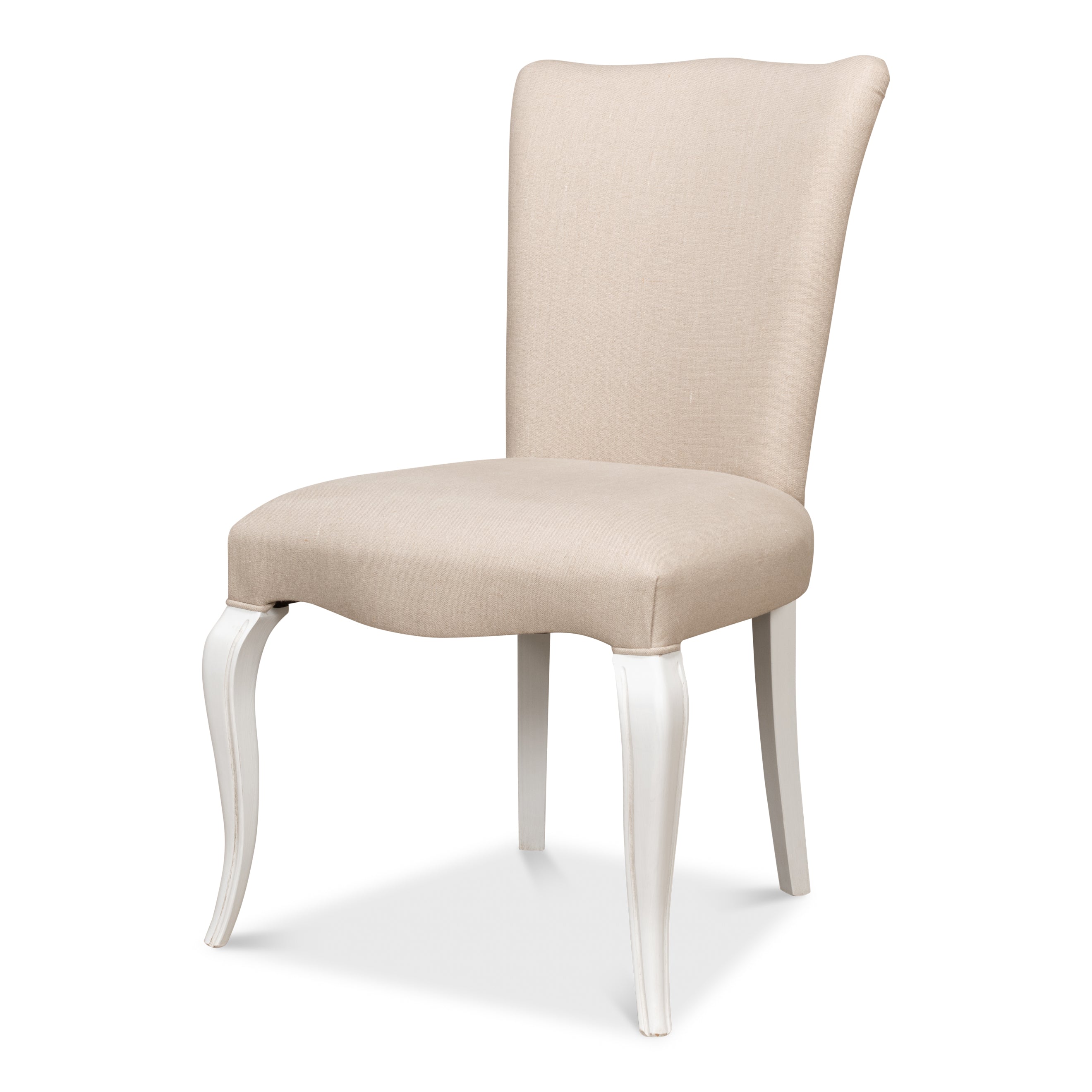 Sidechair - Cortina White with Linen Flax