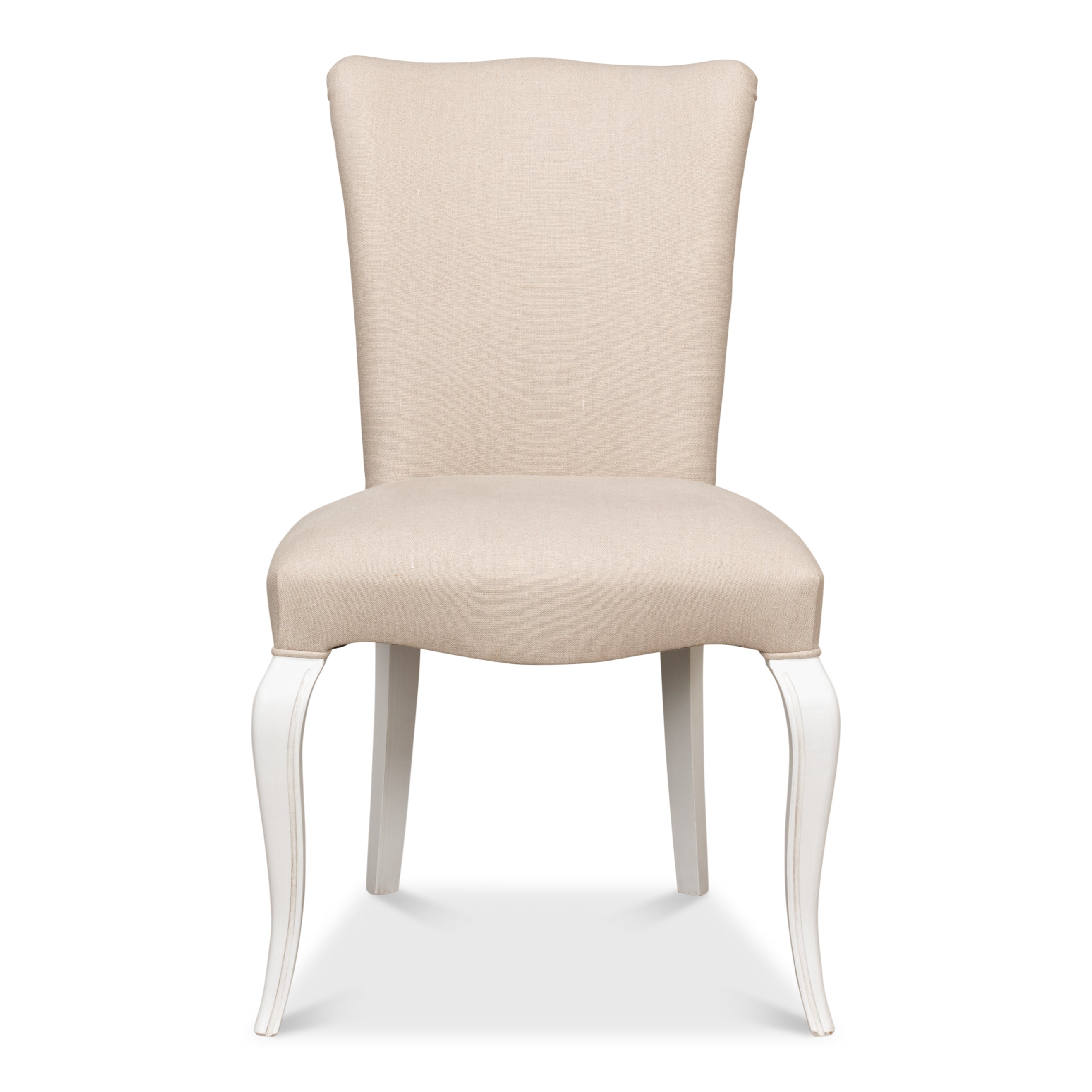 Sidechair - Cortina White with Linen Flax