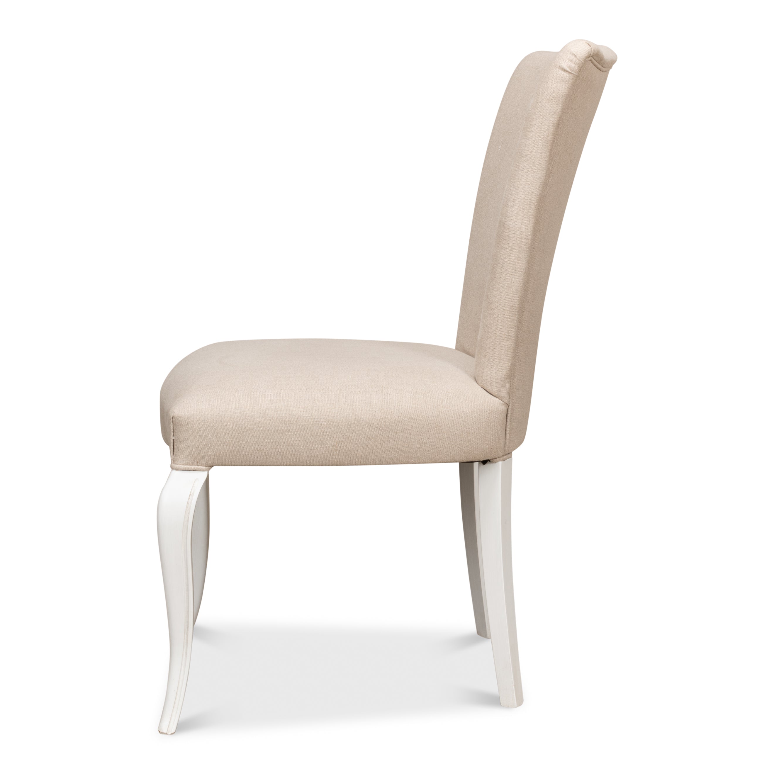 Sidechair - Cortina White with Linen Flax