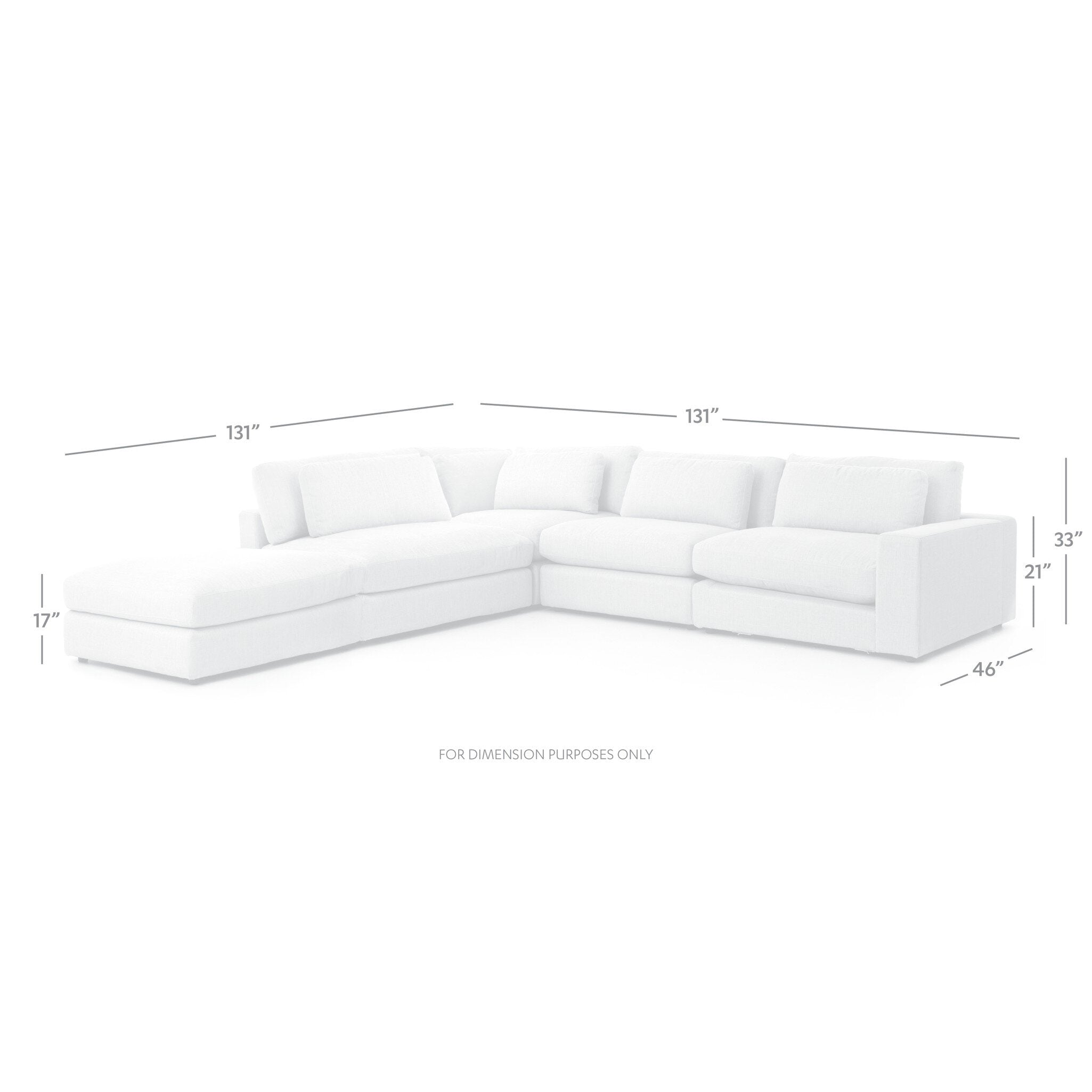 Bloor 4-Piece Sectional with Ottoman