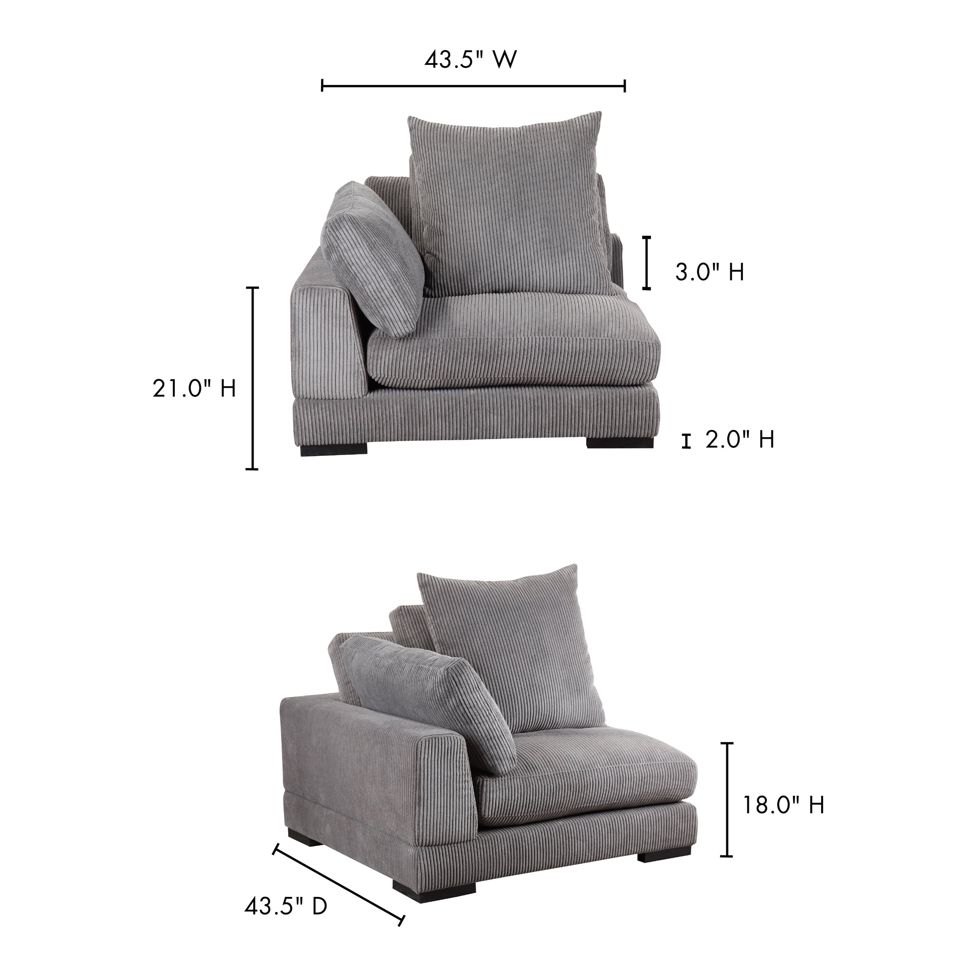 Tumble Corner Chair Sectional Moe's    Four Hands, Mid Century Modern Furniture, Old Bones Furniture Company, Old Bones Co, Modern Mid Century, Designer Furniture, Furniture Sale, Warehouse Furniture Sale, Tumble Corner Chair Sale, https://www.oldbonesco.com/