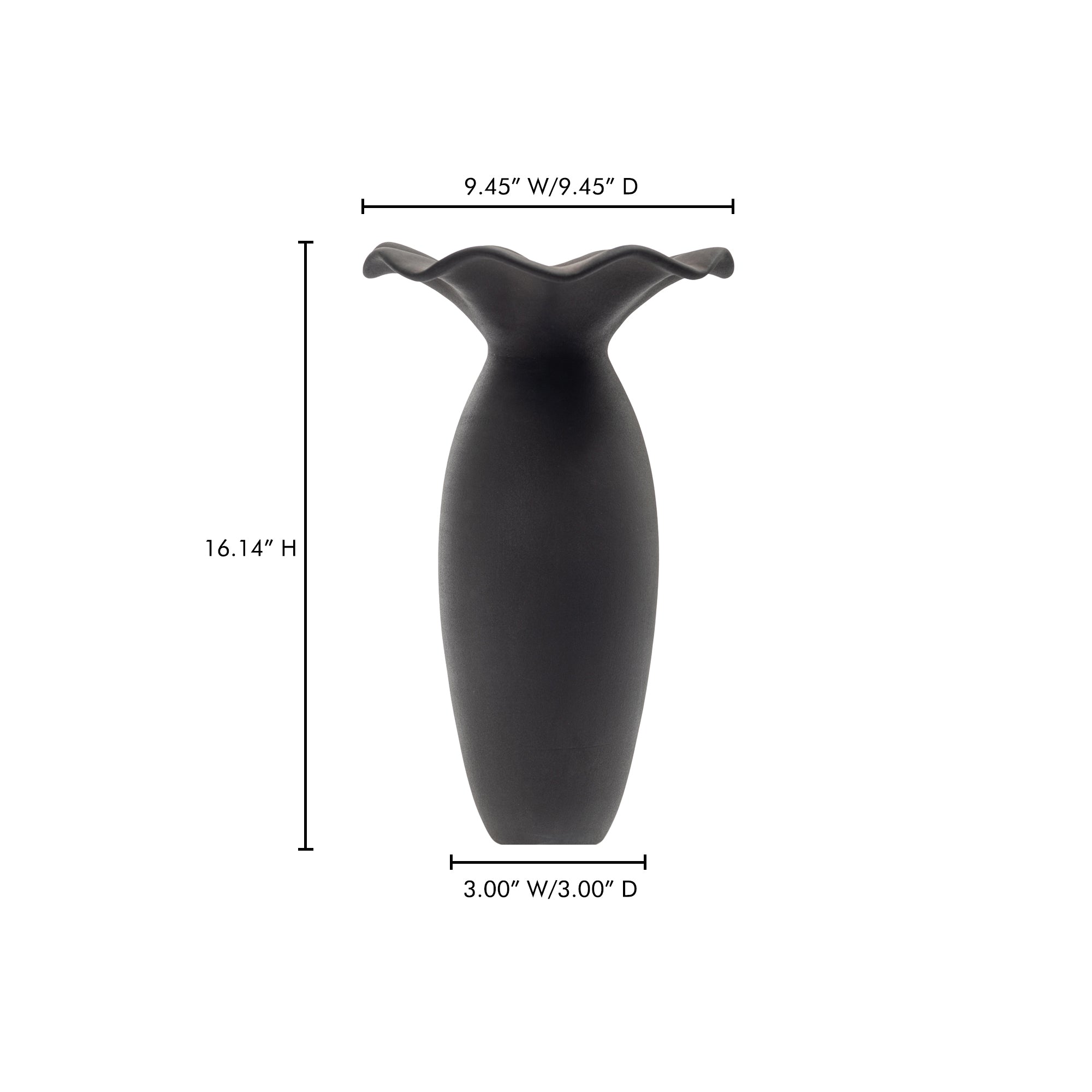 Ruffle Decorative Vessel Vases Moe's     Vases,https://www.oldbonesco.com,Mid Century Furniture, Furniture Sale, Old Bones Co, Mid Century Sale, Four Hands Furniture, Sale,Gus, Sale,Perigold Ruffle Decorative Vessel Vases Sale, Perigold Sale Ruffle Decorative Vessel,Ruffle Decorative Vessel Lulu and Georgia,Burke Decor Sale Ruffle Decorative Vessel, open box furniture,Open Box Ruffle Decorative Vessel