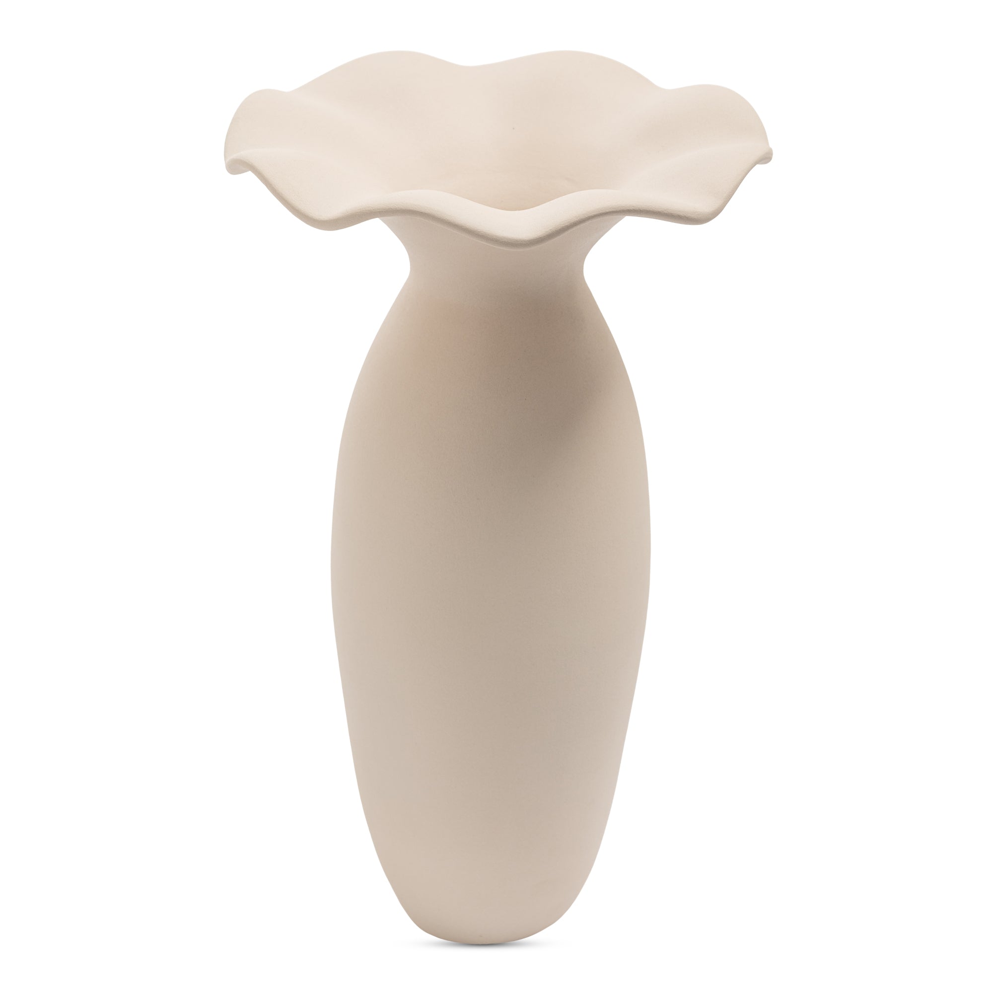 Ruffle Decorative Vessel Vases Moe's Ecru Large   Vases,https://www.oldbonesco.com,Mid Century Furniture, Furniture Sale, Old Bones Co, Mid Century Sale, Four Hands Furniture, Sale,Gus, Sale,Perigold Ruffle Decorative Vessel Vases Sale, Perigold Sale Ruffle Decorative Vessel,Ruffle Decorative Vessel Lulu and Georgia,Burke Decor Sale Ruffle Decorative Vessel, open box furniture,Open Box Ruffle Decorative Vessel