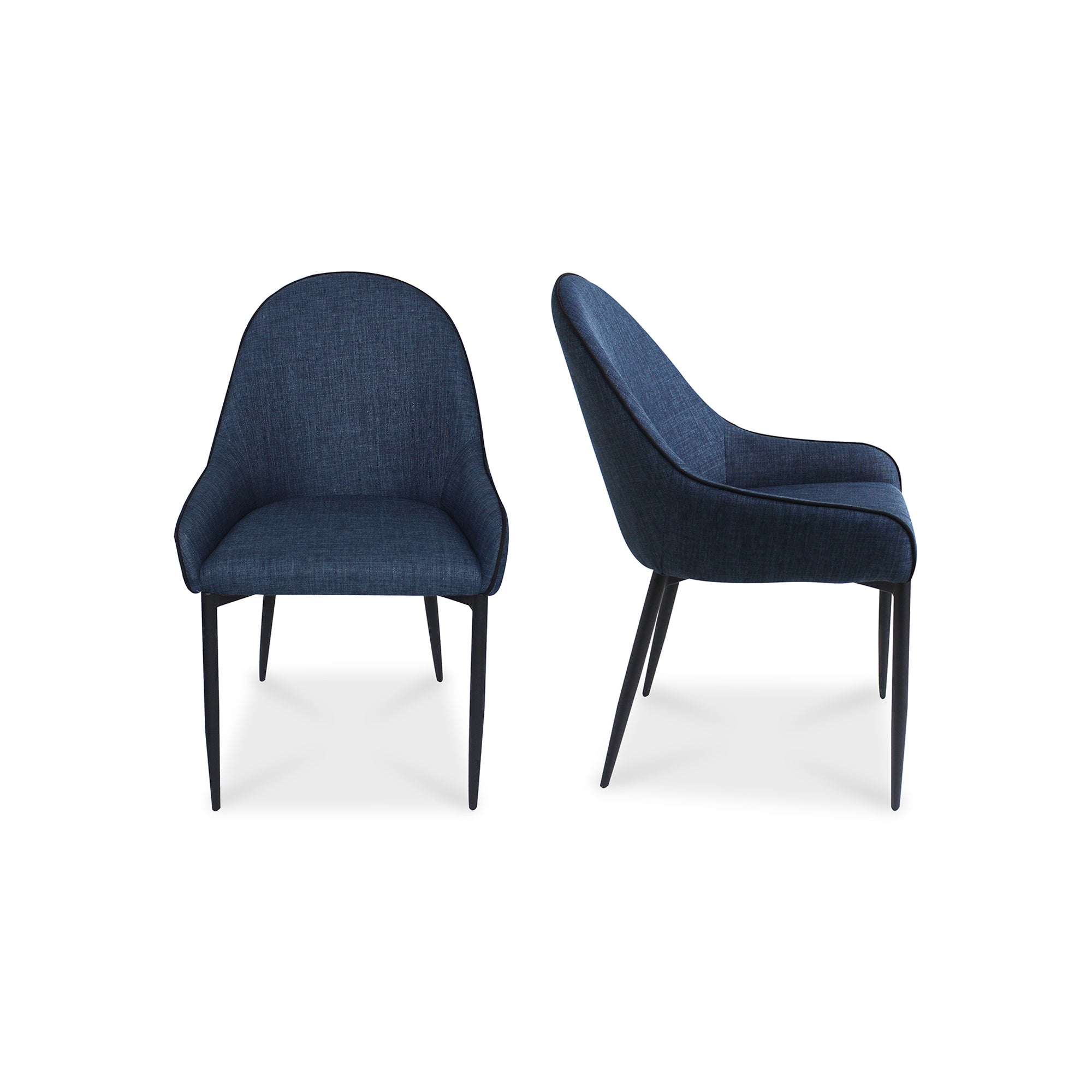 Lapis Dining Chair Dark Blue - Set of Two Dining Chair Moe's Four Hands, Mid Century Modern Furniture, Old Bones Furniture Company, Old Bones Co, Modern Mid Century, Designer Furniture, Furniture Sale, Warehouse Furniture Sale, Lapis Dining Chair Dark Blue - Set of Two Sale, https://www.oldbonesco.com/