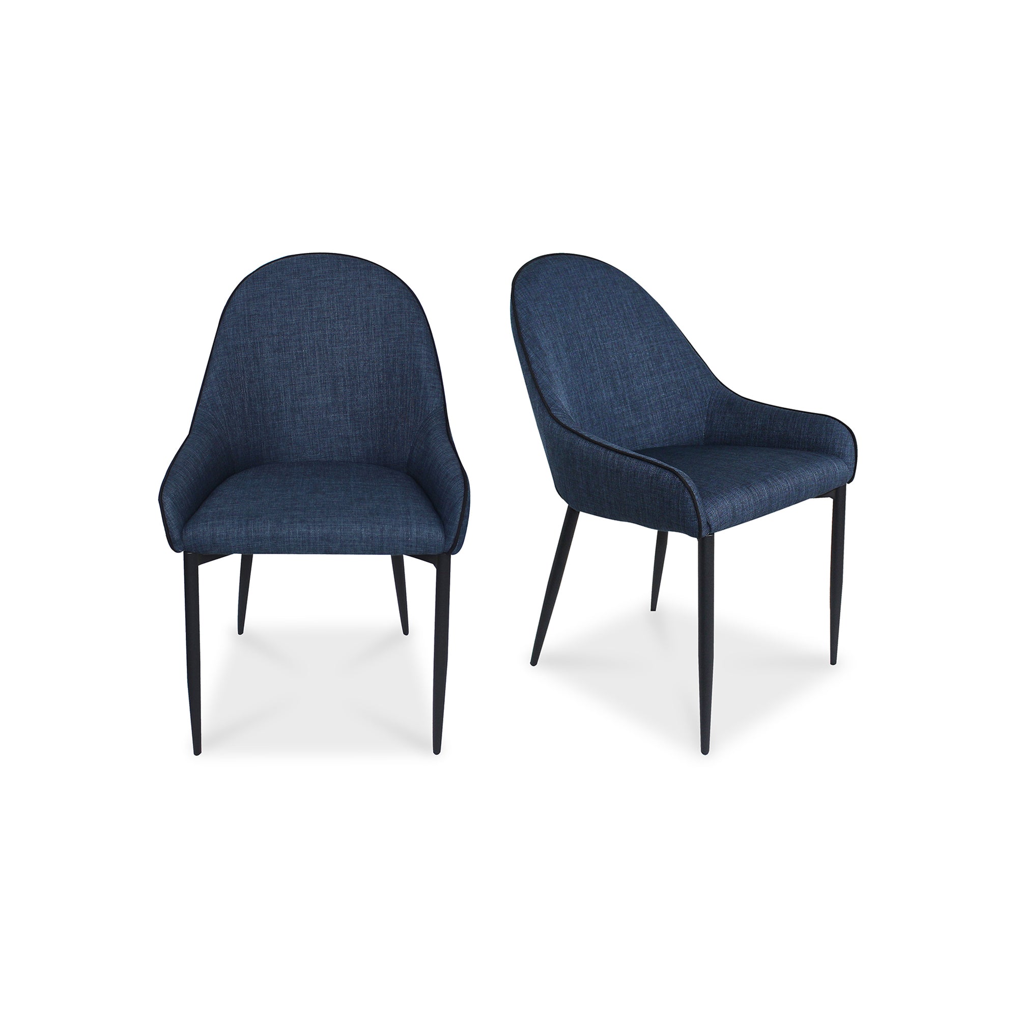 Lapis Dining Chair Dark Blue - Set of Two Dining Chair Moe's Four Hands, Mid Century Modern Furniture, Old Bones Furniture Company, Old Bones Co, Modern Mid Century, Designer Furniture, Furniture Sale, Warehouse Furniture Sale, Lapis Dining Chair Dark Blue - Set of Two Sale, https://www.oldbonesco.com/