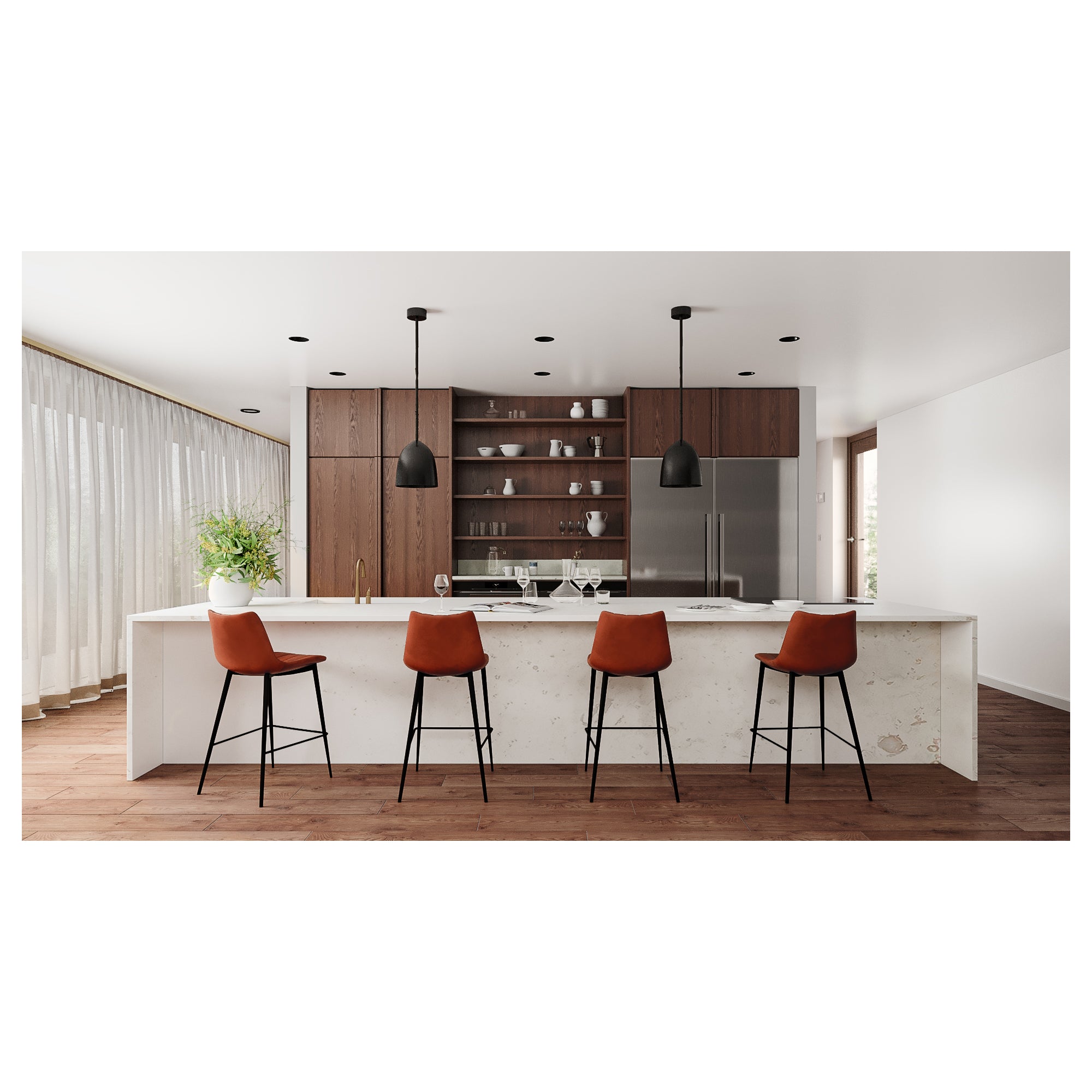 Alibi Barstool - Set of Two Barstool Moe's Four Hands, Mid Century Modern Furniture, Old Bones Furniture Company, Old Bones Co, Modern Mid Century, Designer Furniture, Furniture Sale, Warehouse Furniture Sale, Alibi Barstool - Set of Two Sale, https://www.oldbonesco.com/