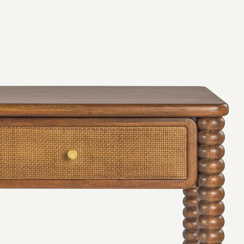 Twist Cane Solid Wood Desk by Union Home