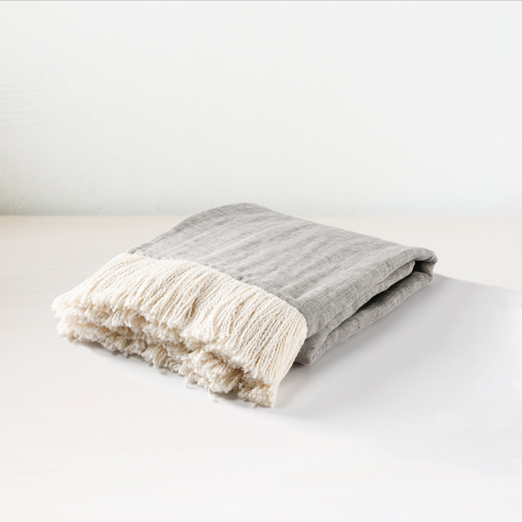 TC Joshua Throw - Gray with Ivory