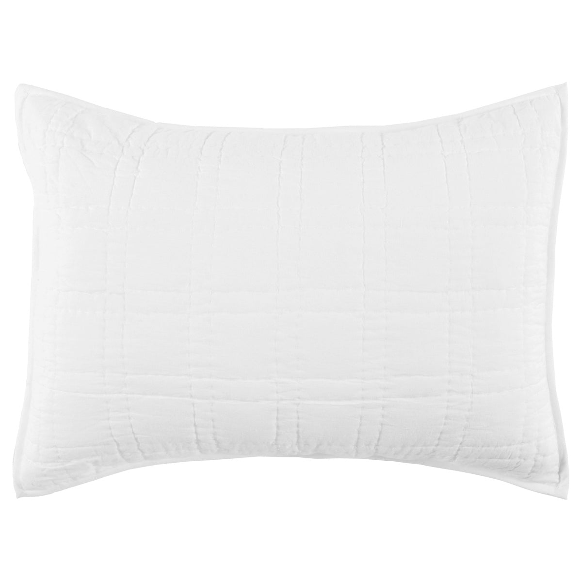 Carly White Standard Sham with Silvadur Tech