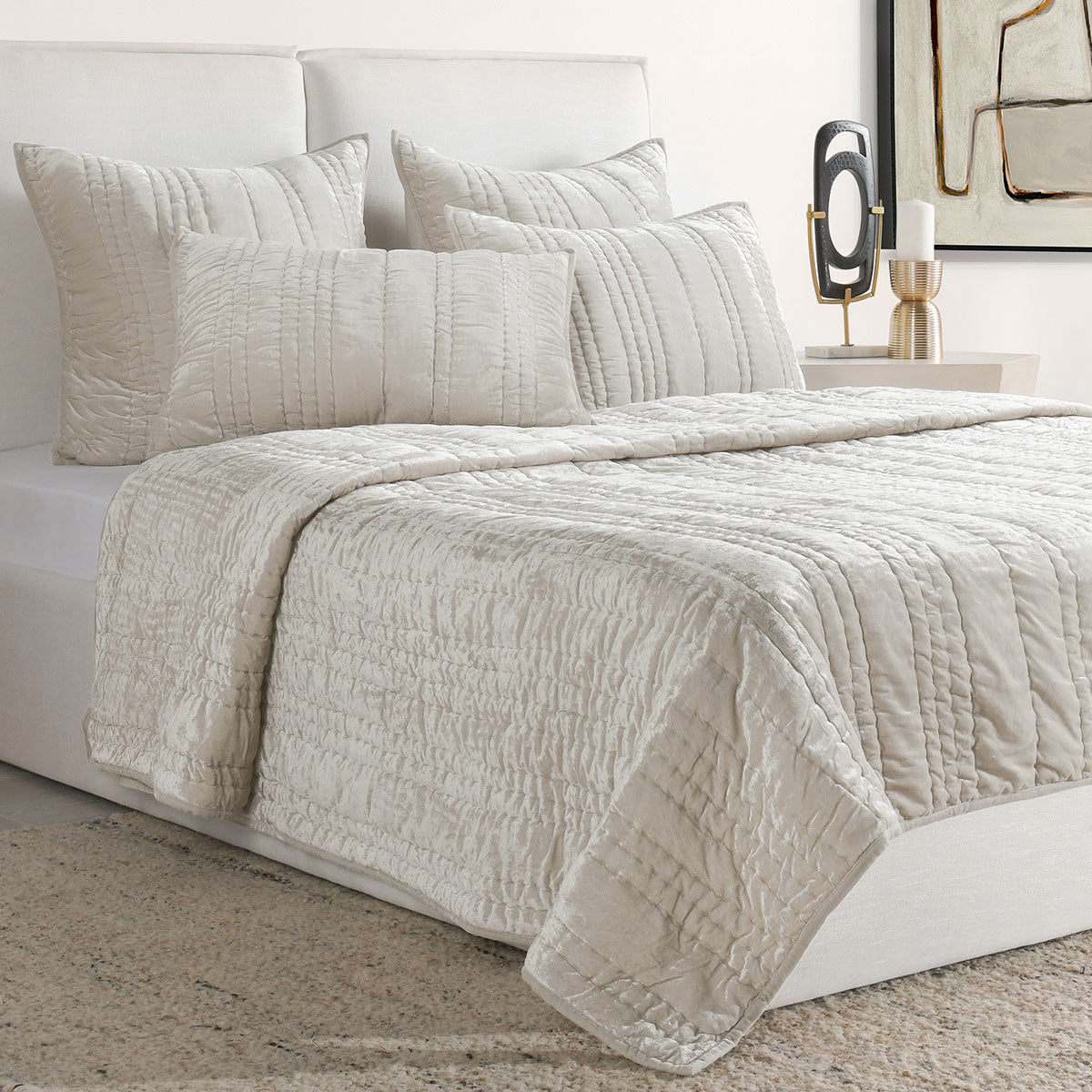 Seville Ivory Queen Quilt by Classic Home