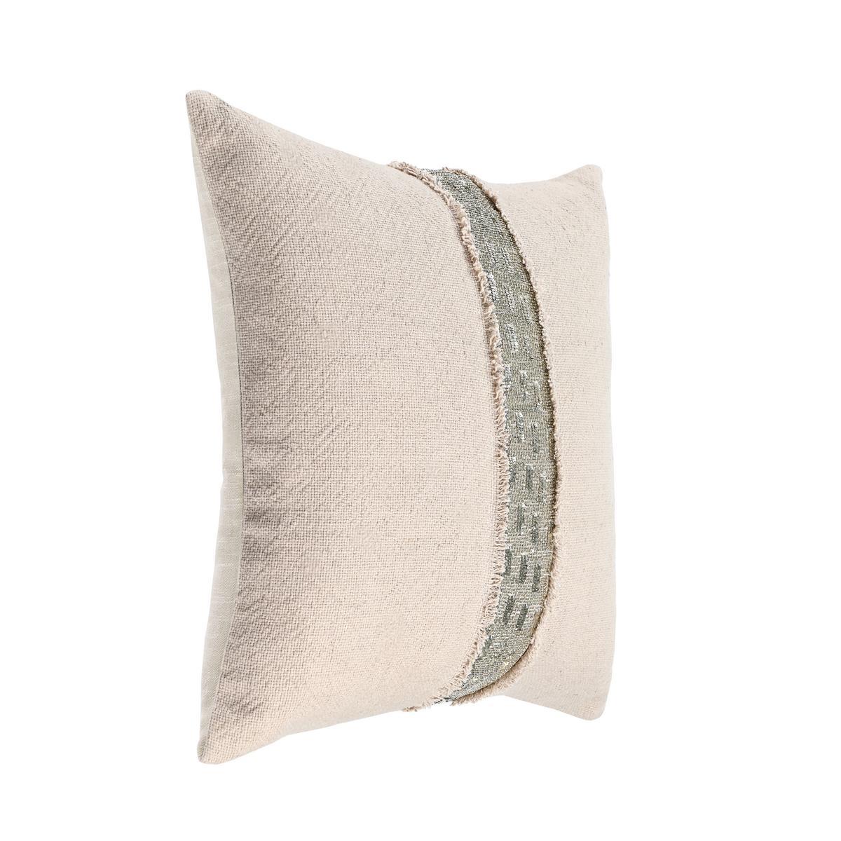 RO Lira Natural/Silver Pillow by Classic Home