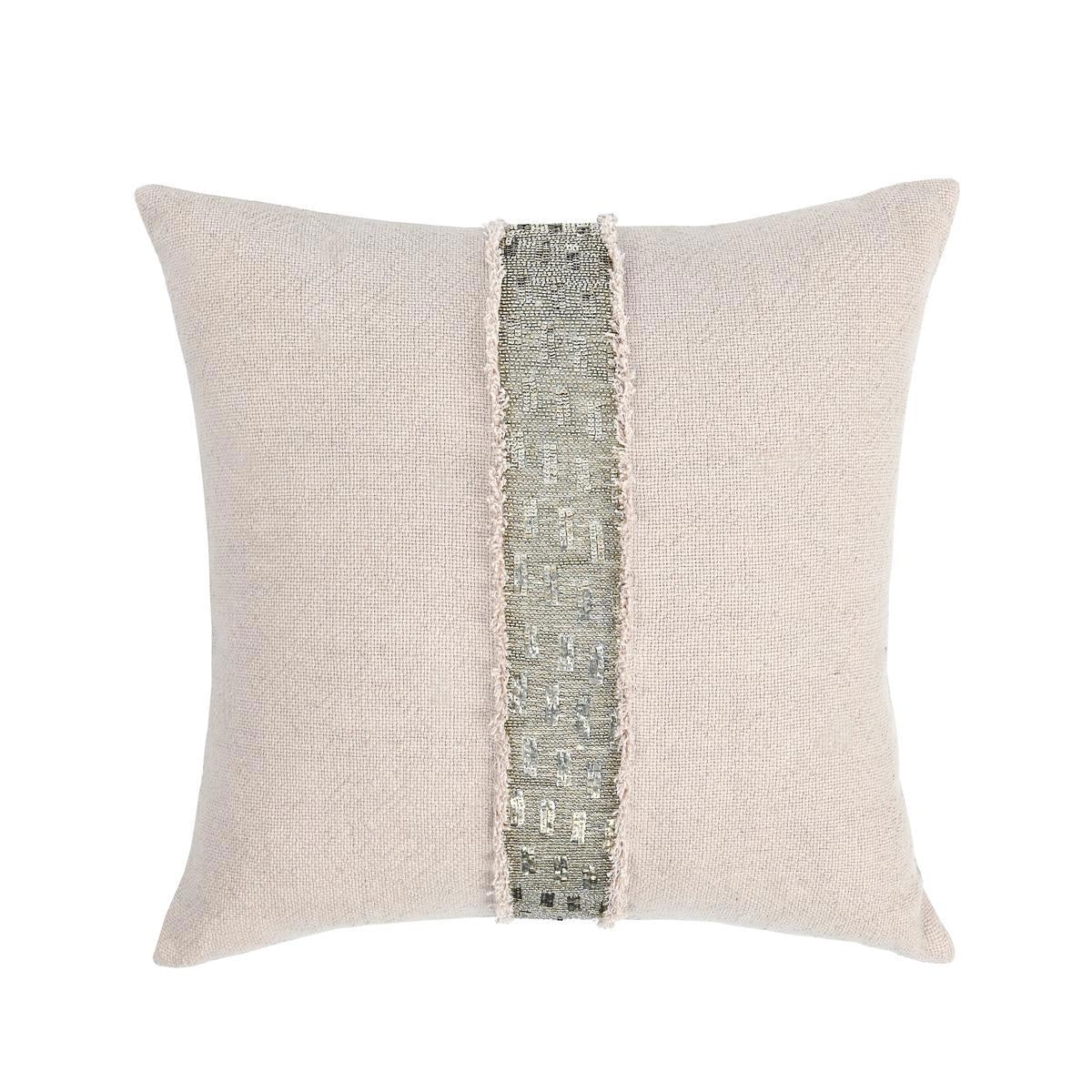 RO Lira Natural/Silver Pillow by Classic Home