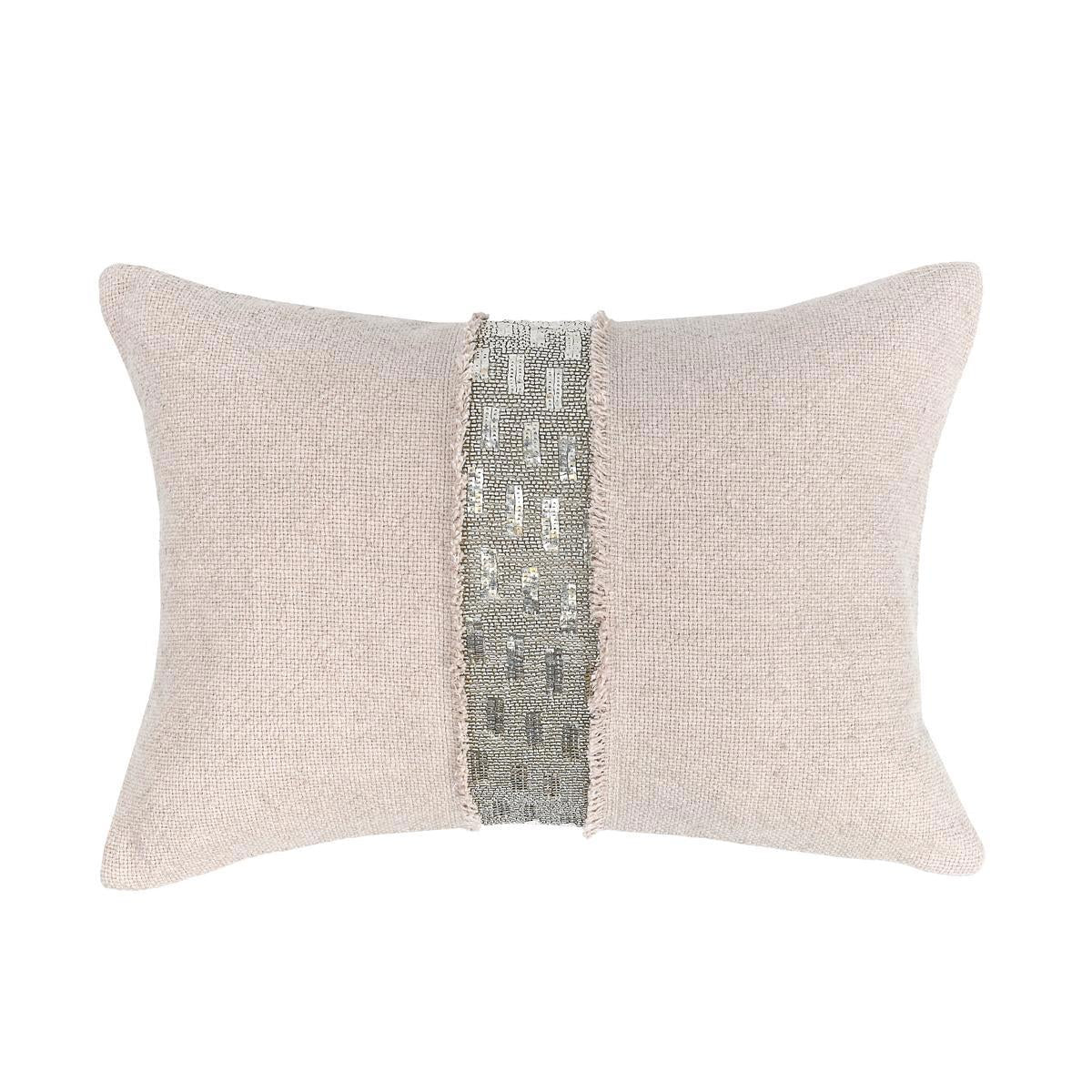RO Lira Natural/Silver Pillow by Classic Home