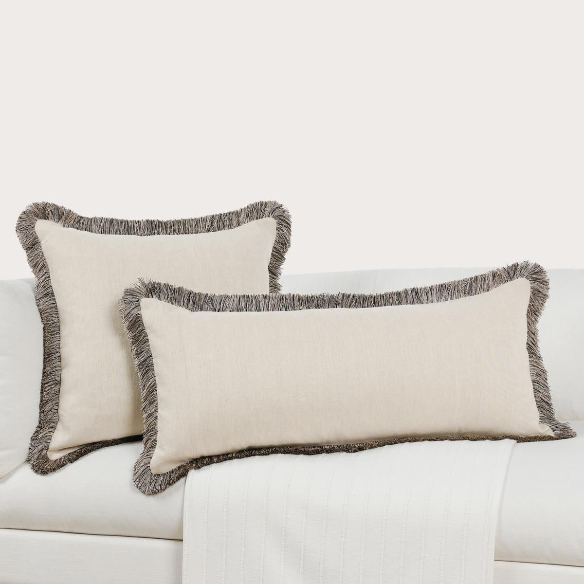 RO Nola Natural/Black Pillow by Classic Home