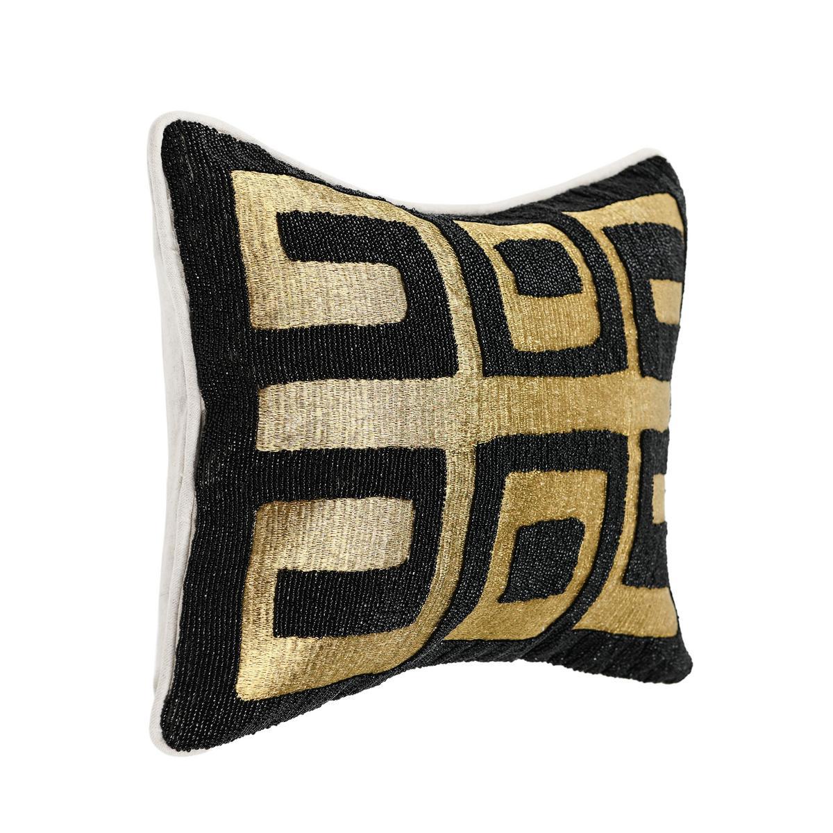 RO Dala Black/Gold Pillow by Classic Home