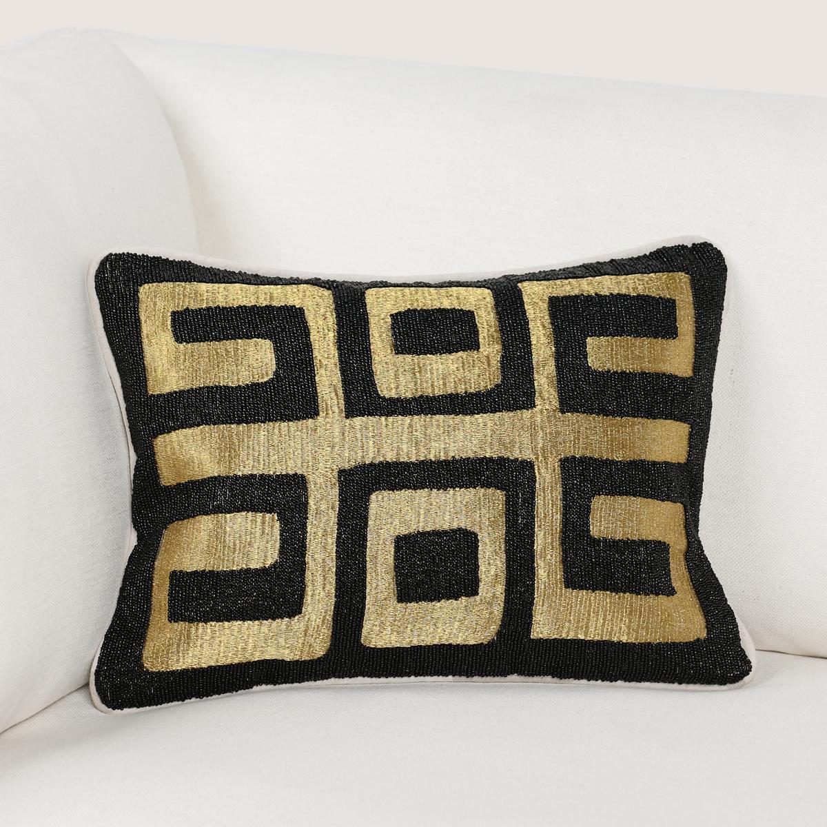 RO Dala Black/Gold Pillow by Classic Home