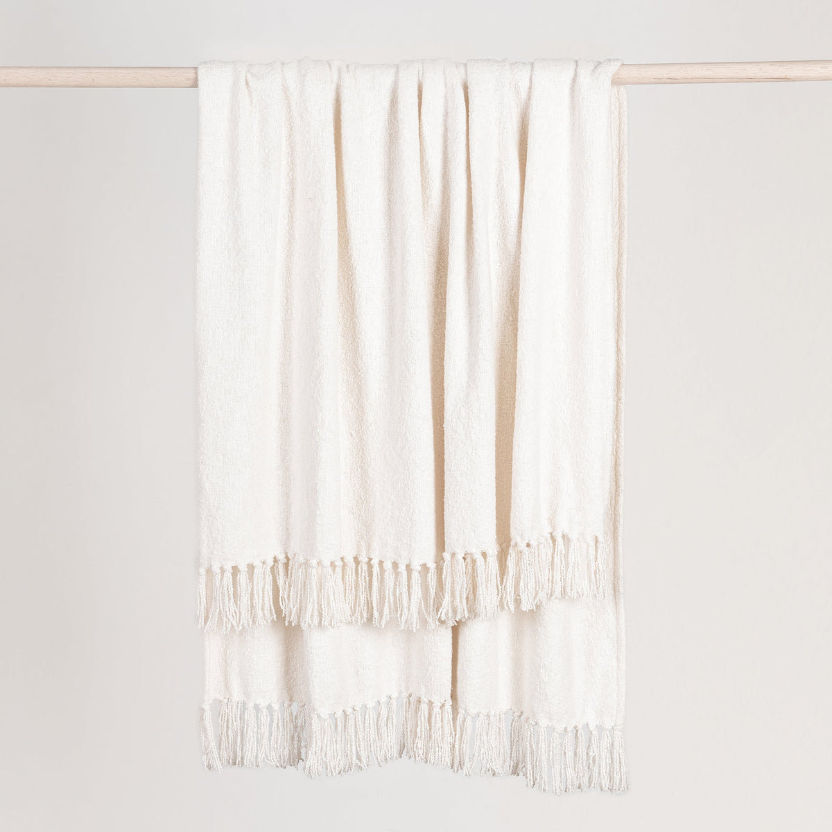 TC Aria Boucle Ivory Throw by Classic Home
