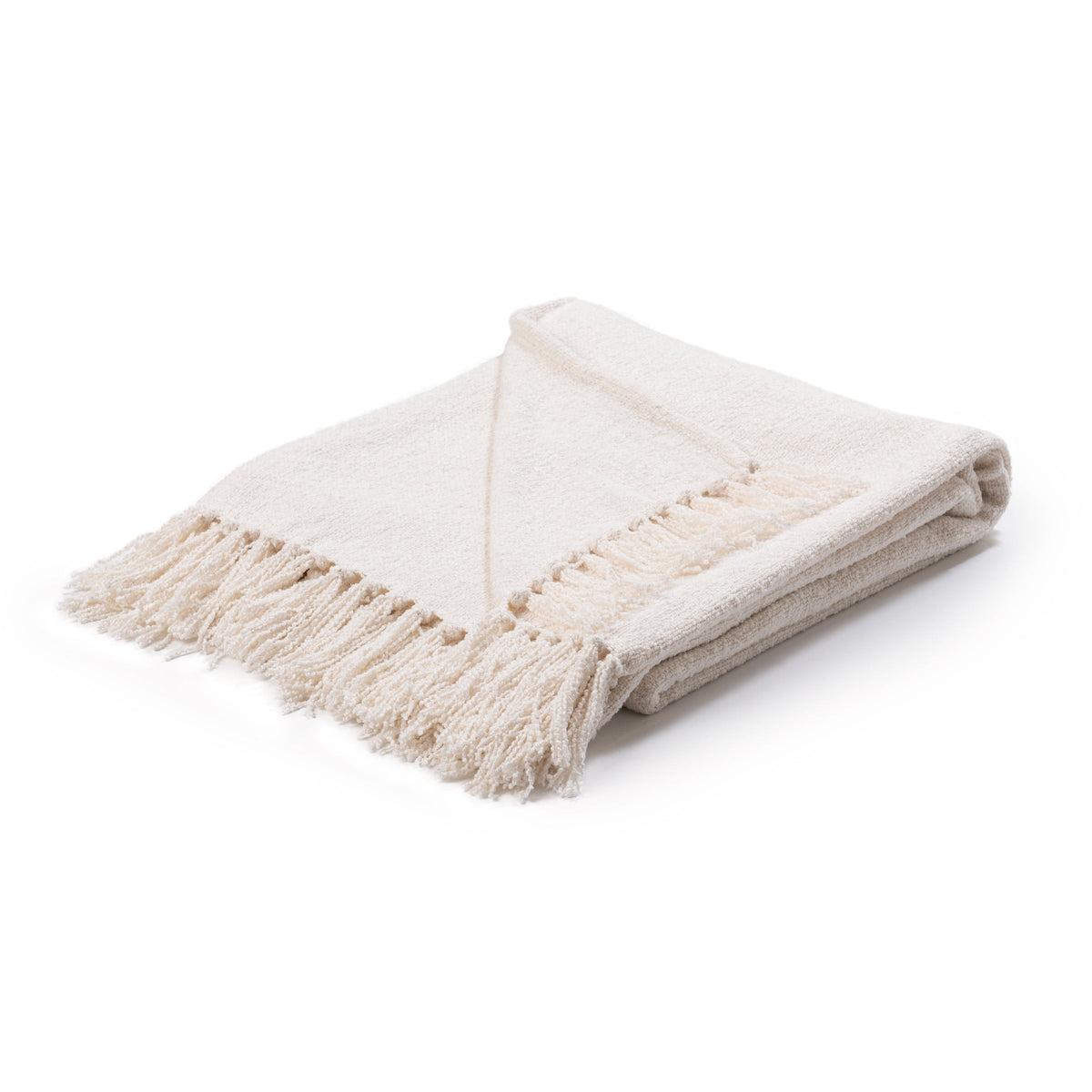 TC Aria Boucle Ivory Throw by Classic Home