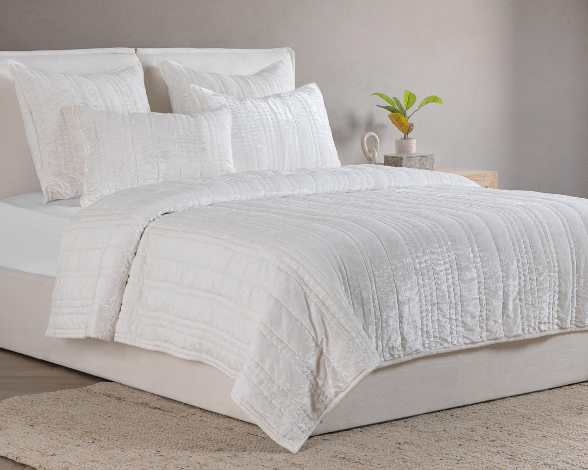 Seville Ivory Queen Quilt by Classic Home