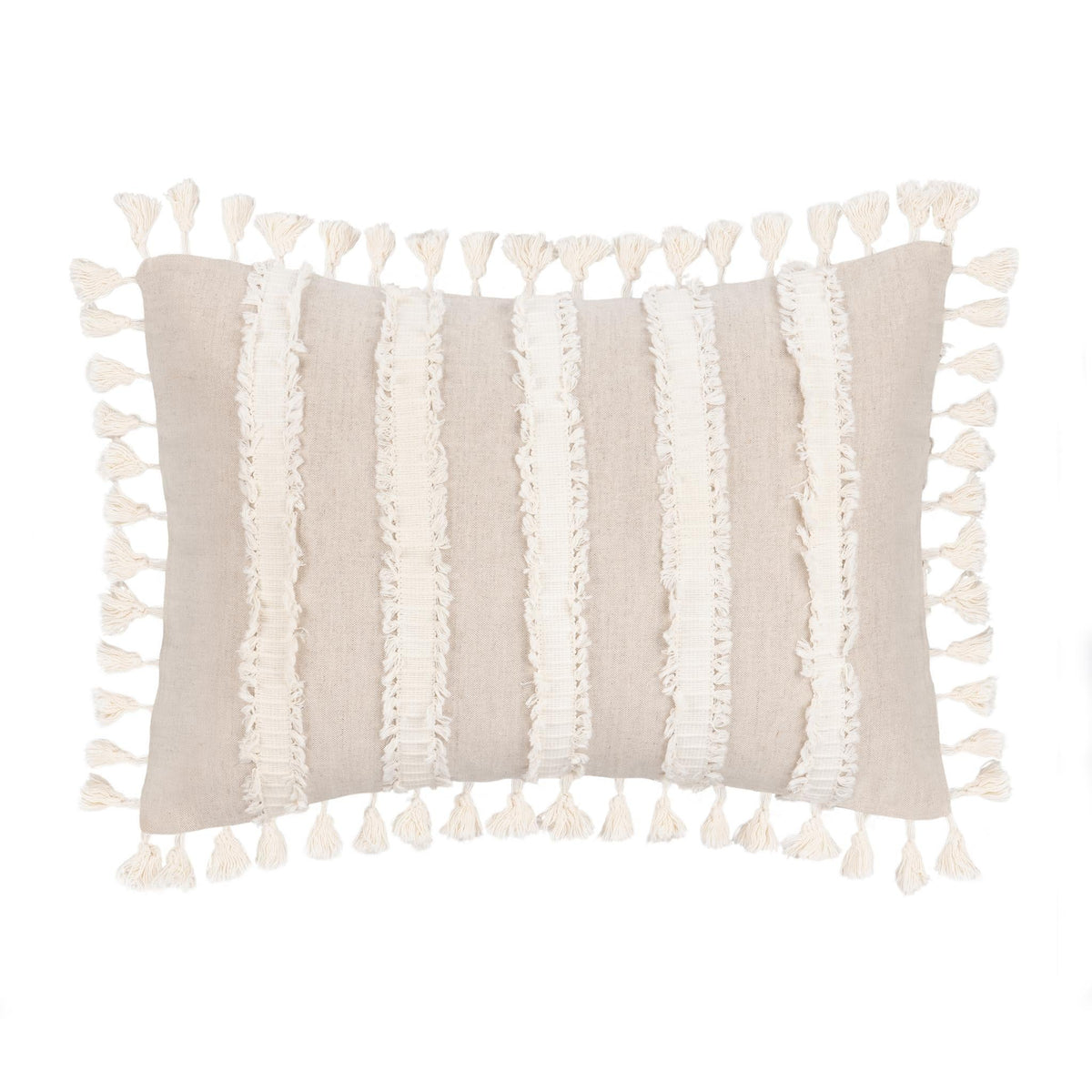 TQ Edisto Natural/Ivory Pillow by Classic Home